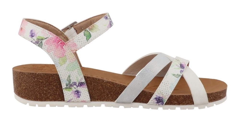 Mustang Shoes Sandalette »Magnolia«  Riemchensandale, Sommerschuh mit modischem Druck