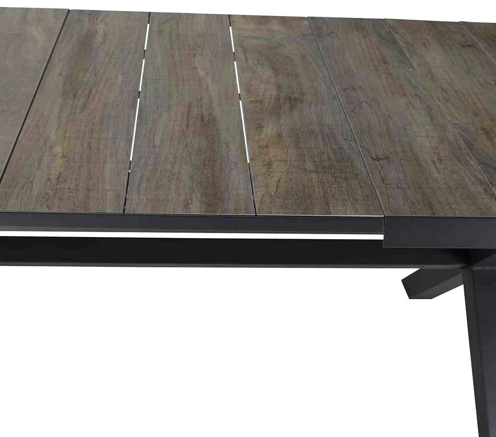 Siena Garden Garten-Essgruppe »Corido«, (5 tlg., 4 Sessel: 76x62x109 cm, Tisch Sincro: 200/260x100x77 cm), Aluminium, Keramik, verstellbar, ausziehbar, Inkl. Auflagen