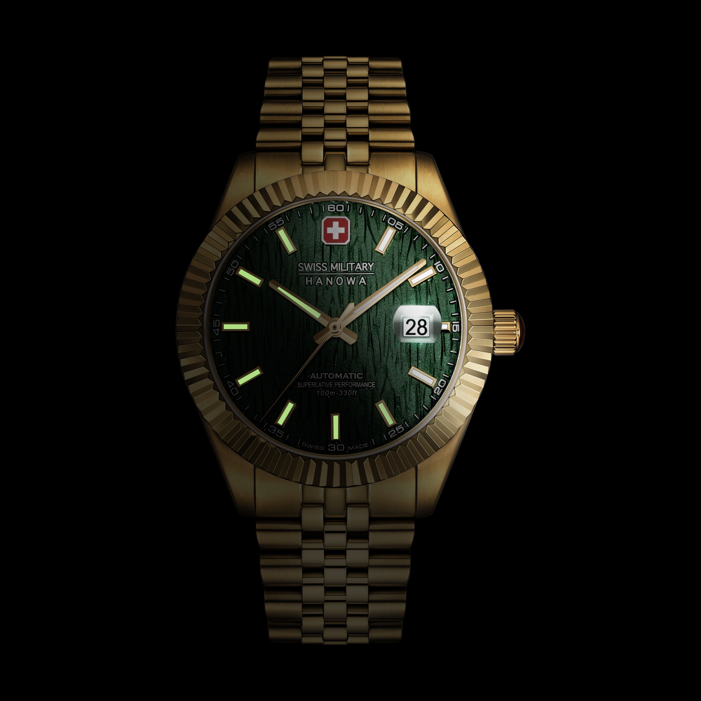 Swiss Military Hanowa Automatikuhr »Master Diligenter« Armbanduhr, Herrenuhr, Swiss Made, Mechanische Uhr, Edelstahlarmband
