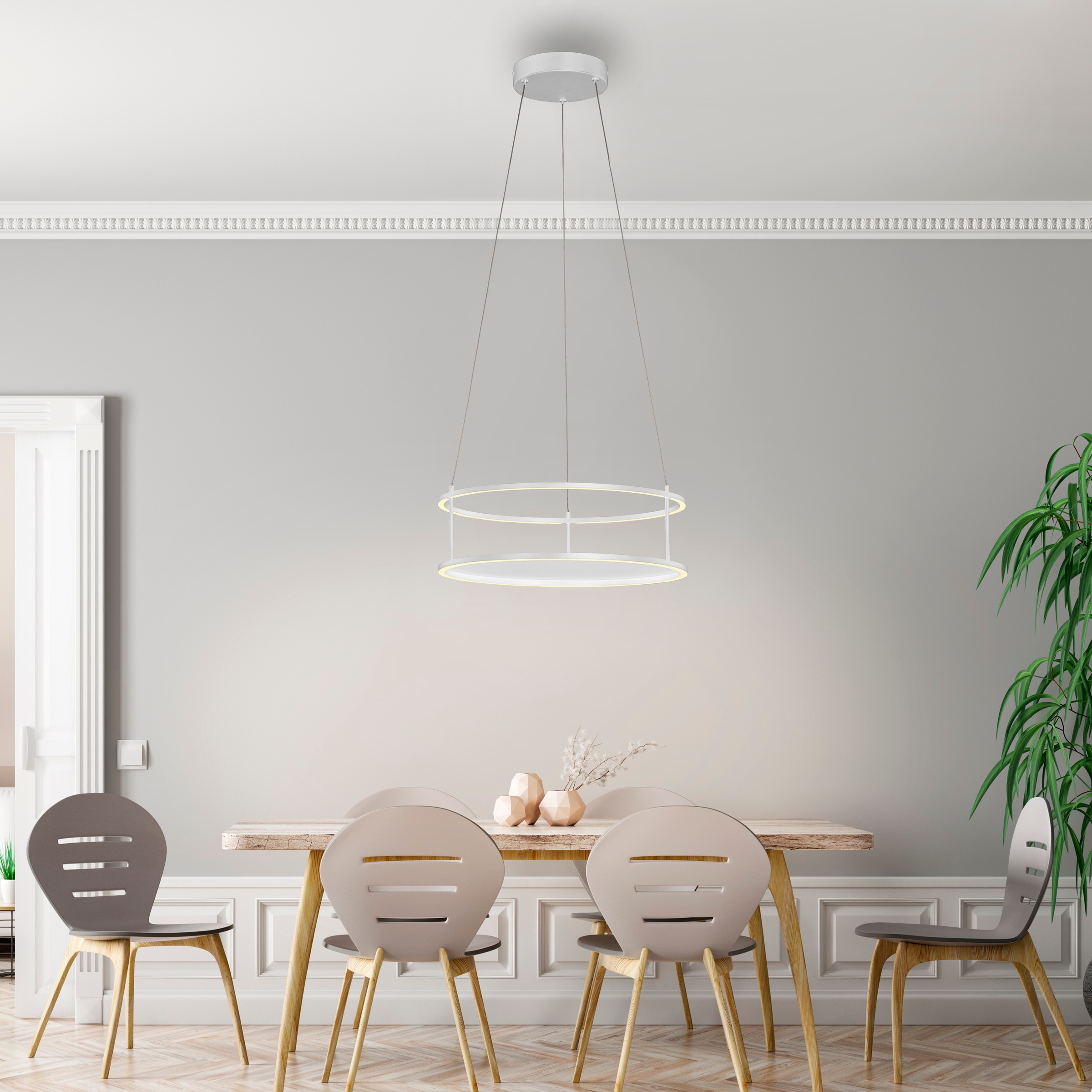 Paul Neuhaus LED Pendelleuchte »CONTURA« LED-Board 1 Stk. Warmweiß Touchdimmer, separat schaltbar, Memoryfunktion, Deko-Ablagefläche