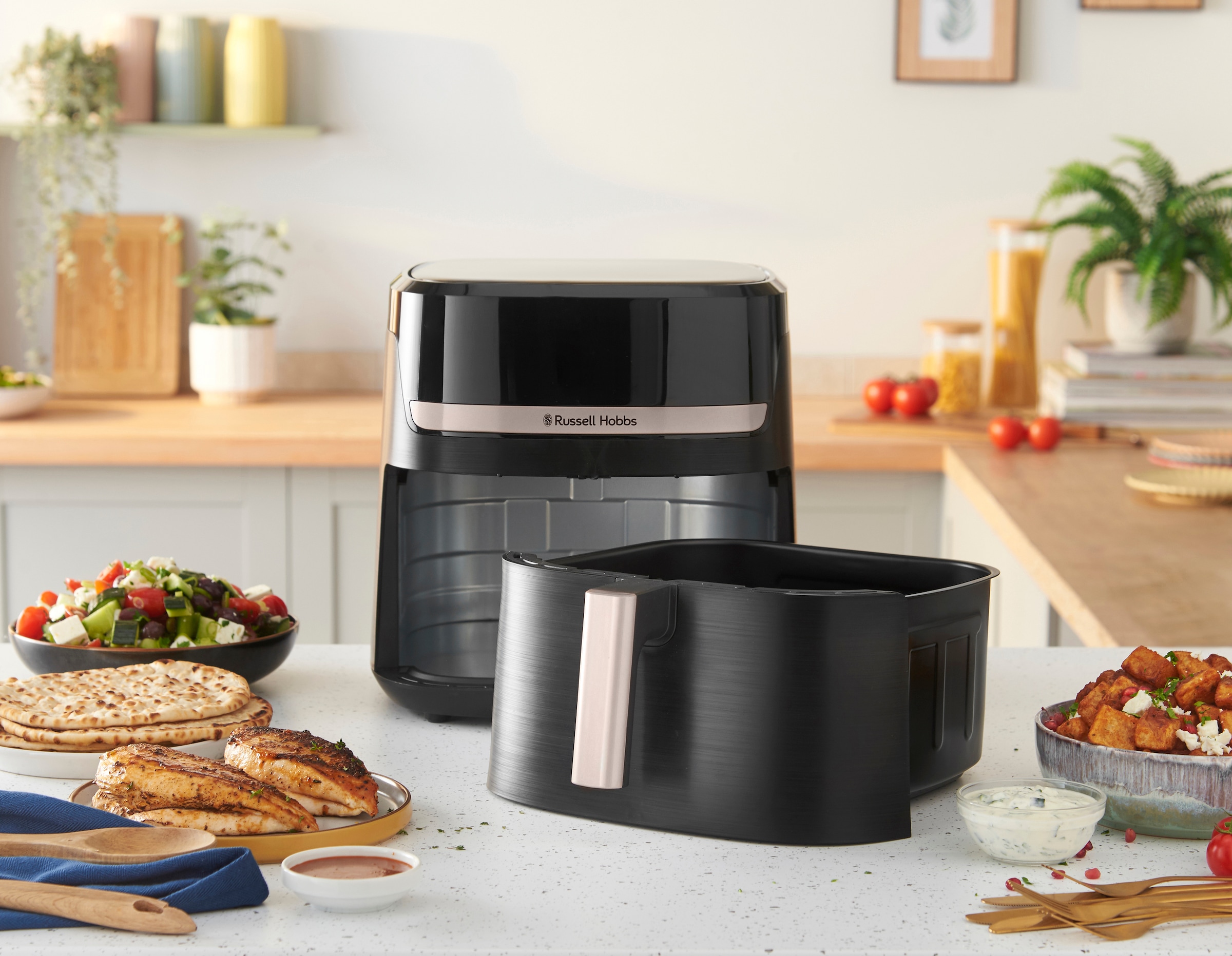 RUSSELL HOBBS Heißluftfritteuse »27630-56 SatisFry, 8,3 L«, 1800 W, Fassungsvermögen 8,3 l, Airfryer–wenig oder kein Öl erforderlich, 9 Programme, 8,3 L