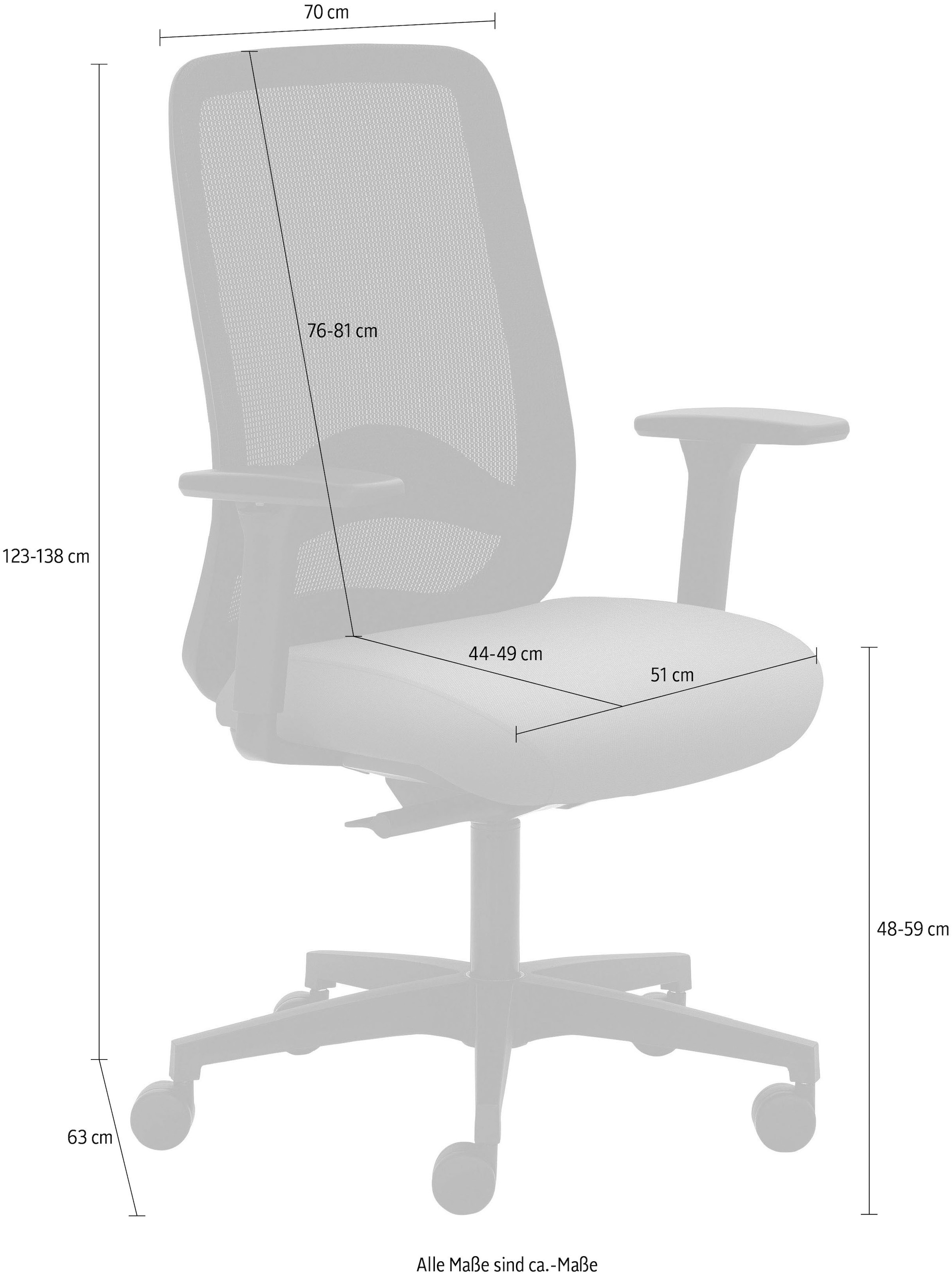 Sitztiefenverstellung bei Mayer Armlehnen, Polyester), Sitzmöbel Struktur 3D »2228«, (recyceltes OTTO Drehstuhl Kopfstütze, kaufen