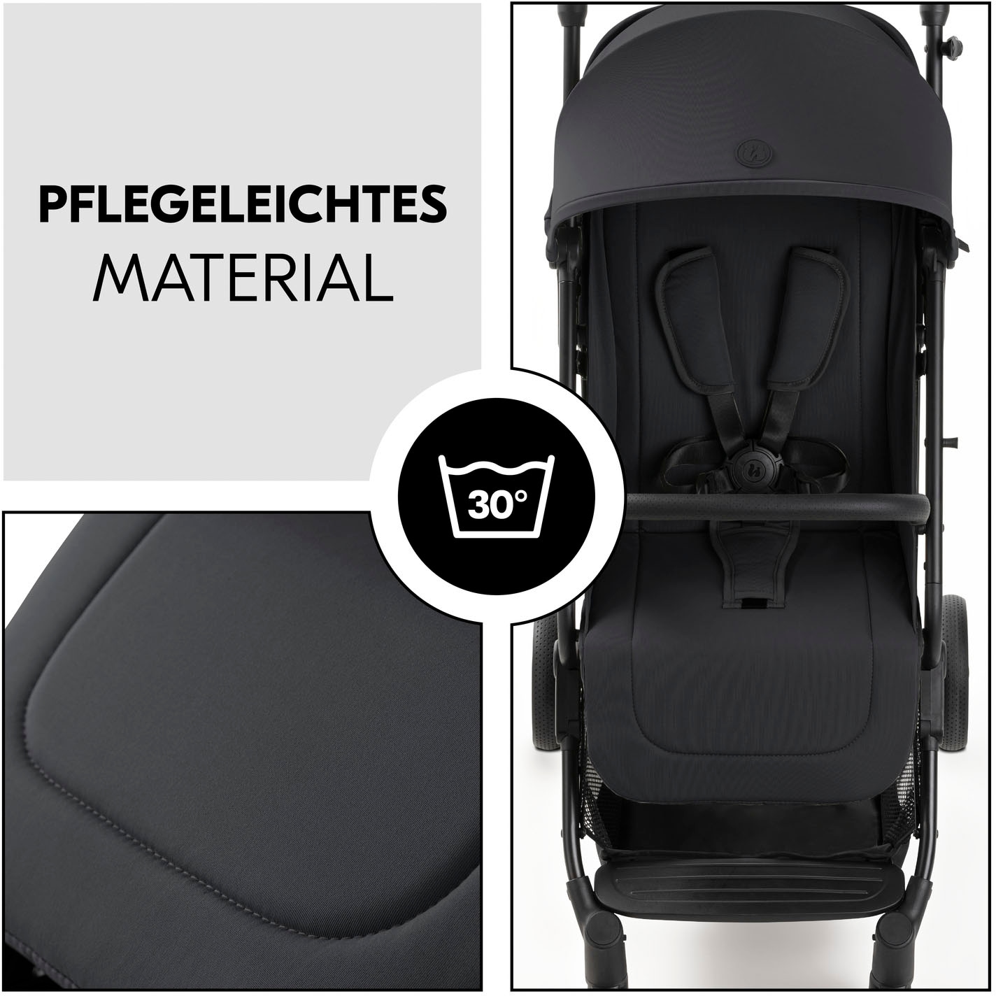 Hauck Kinder-Buggy »Travel N Care Plus, black«, 22 kg