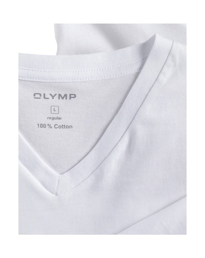 OLYMP T-Shirt »Casual«, mit Ton-in-Ton Logostickerei am Ärmel