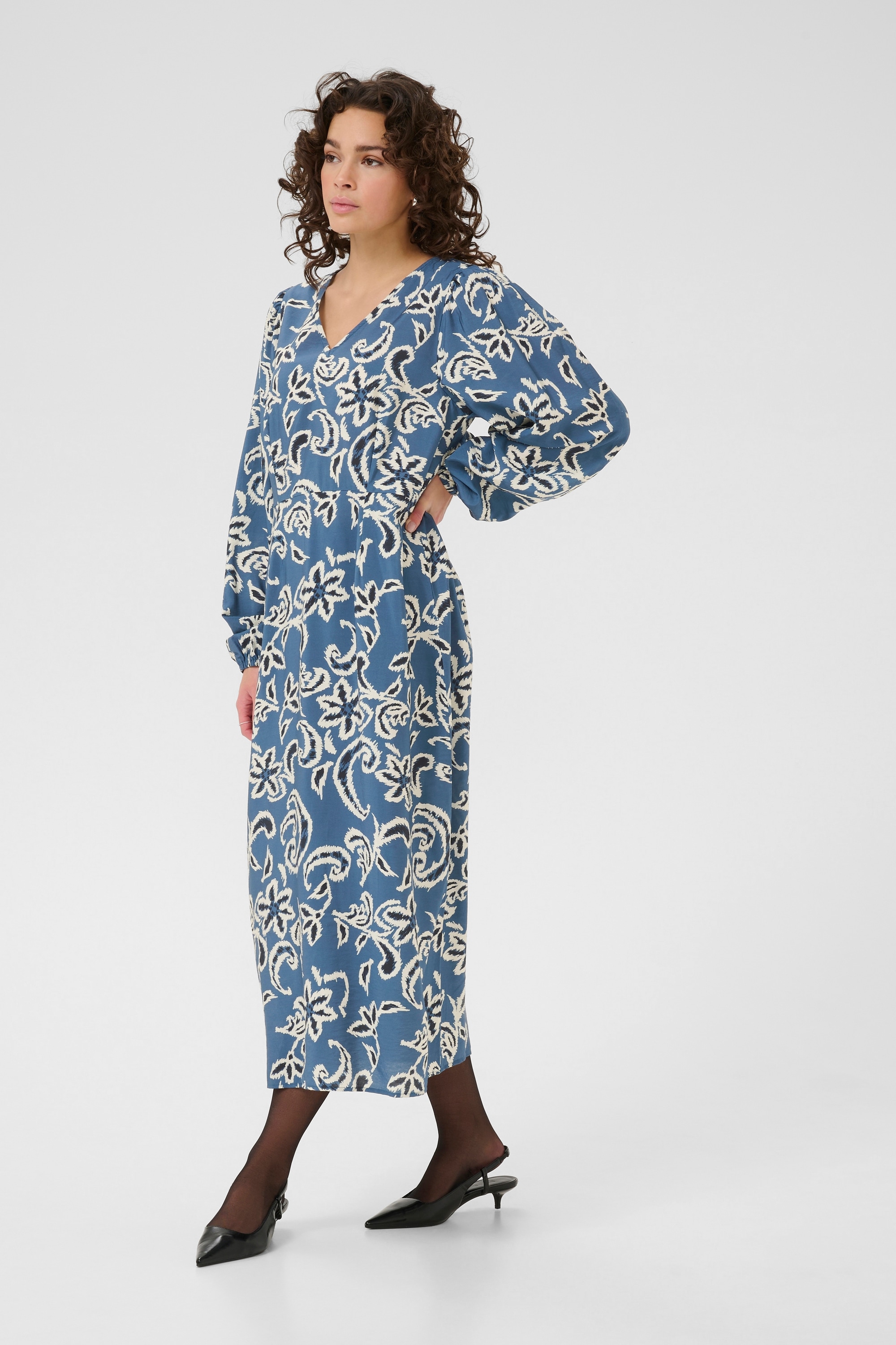 KAFFE Midikleid »Kleid KAdahlia«