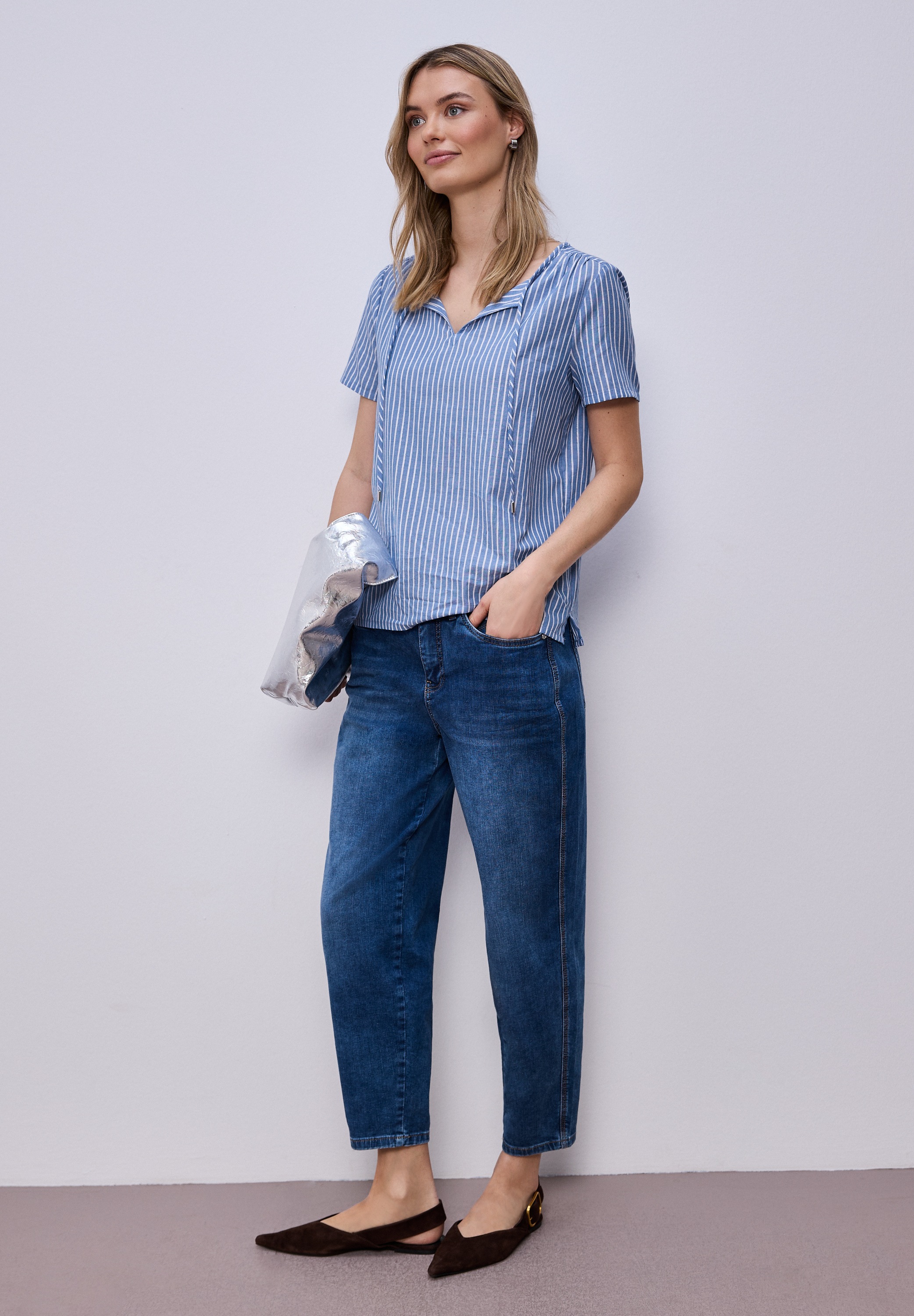 STREET ONE Shirtbluse mit Streifen Muster