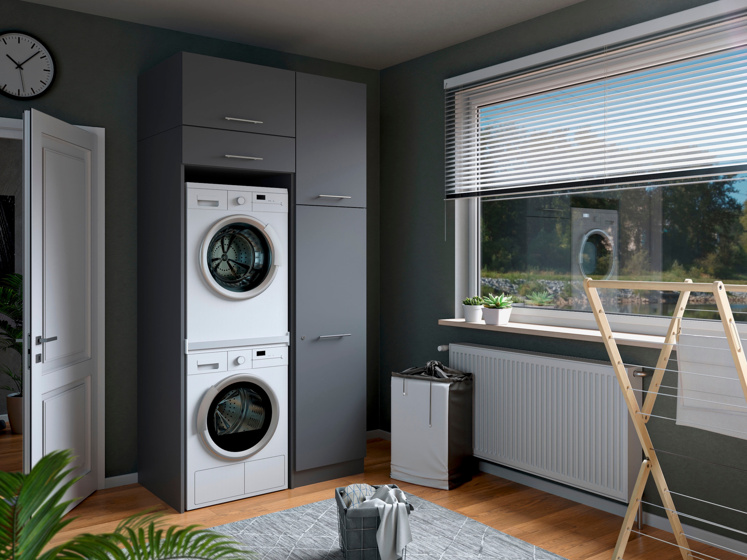 Laundreezy Mehrzweckschrank-Set »Laundreezy, 4-tlg. Mehrzweckschrank-Set B/H/T 118/238/68 cm« 4 Stk. tlg.