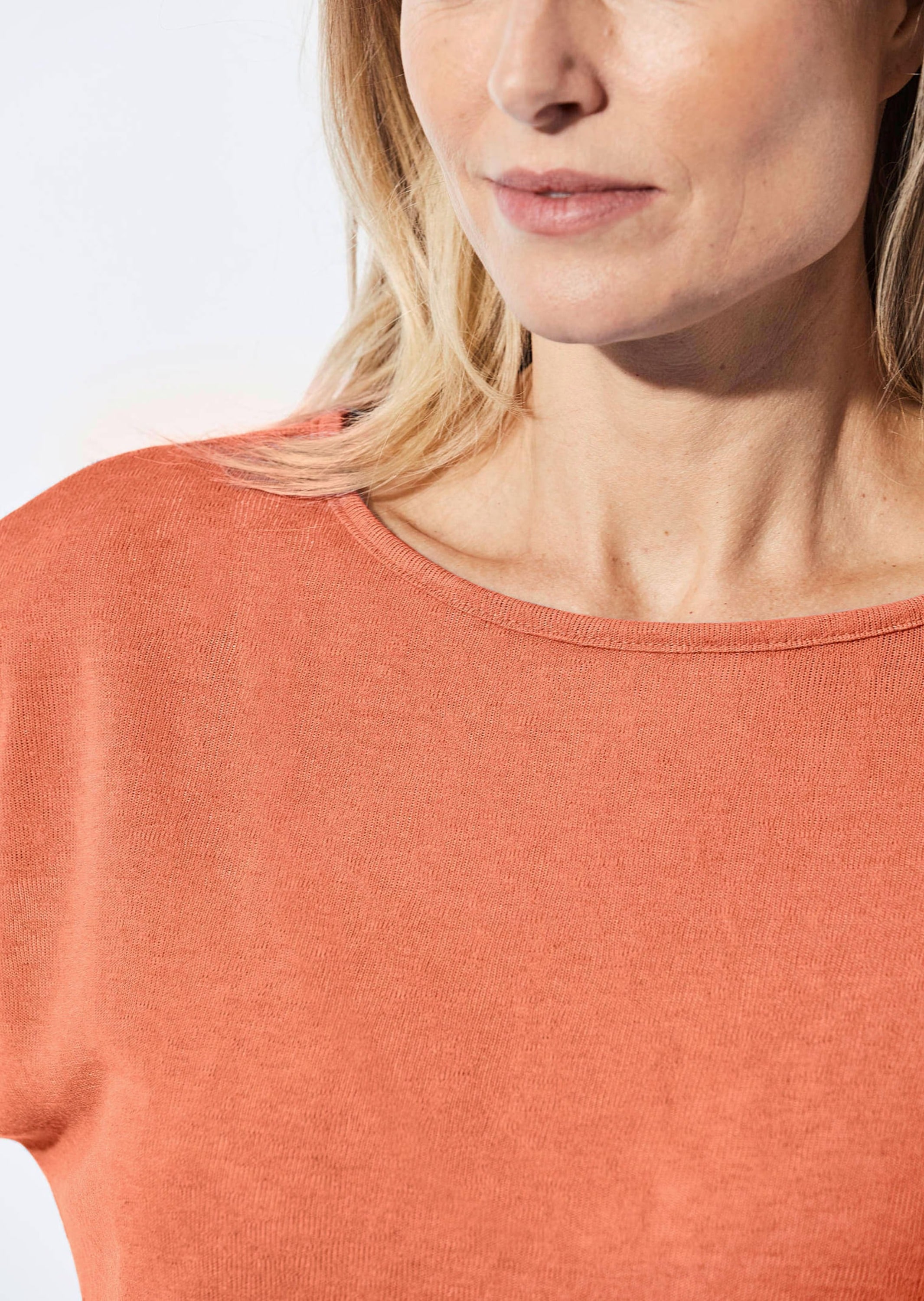 GOLDNER Kurzarmshirt »Shirt in Leinenoptik«