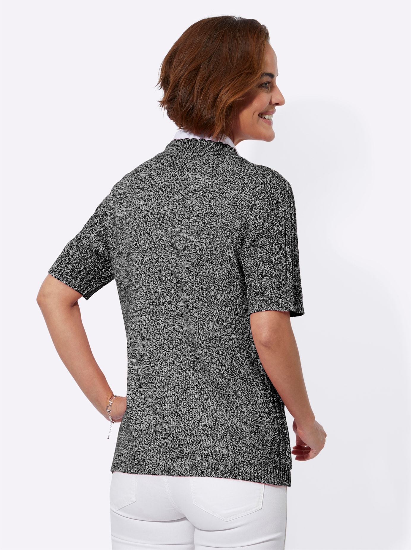 Classic Basics Ajourstrickjacke