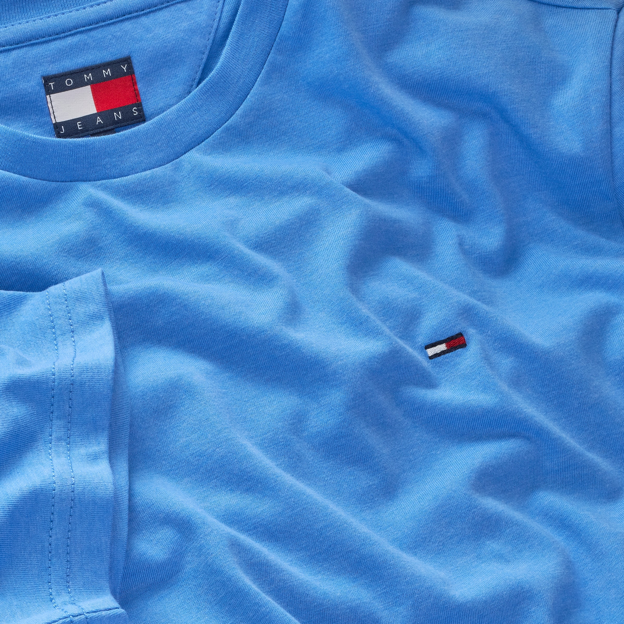 Tommy Jeans T-Shirt »TJM XSLIM JASPE HTR TEE EXT«, Mit Rundhalsausschnitt