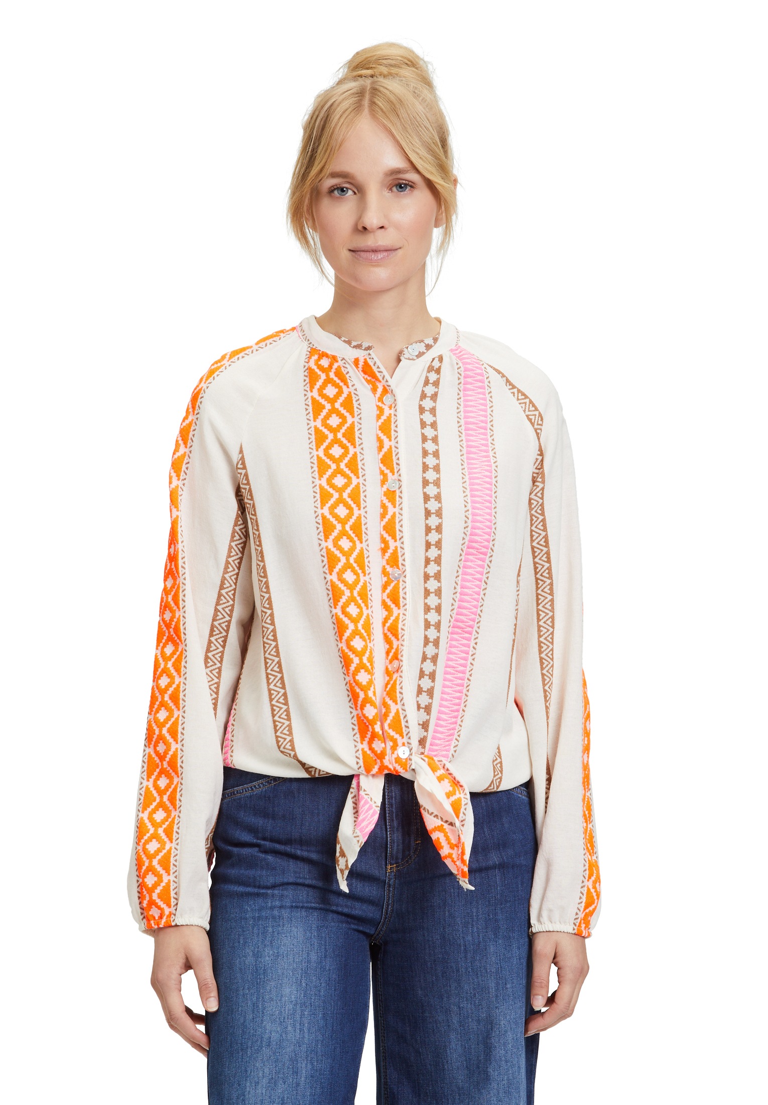 Cartoon Klassische Bluse »Oversize-Bluse mit Schleifenknoten«