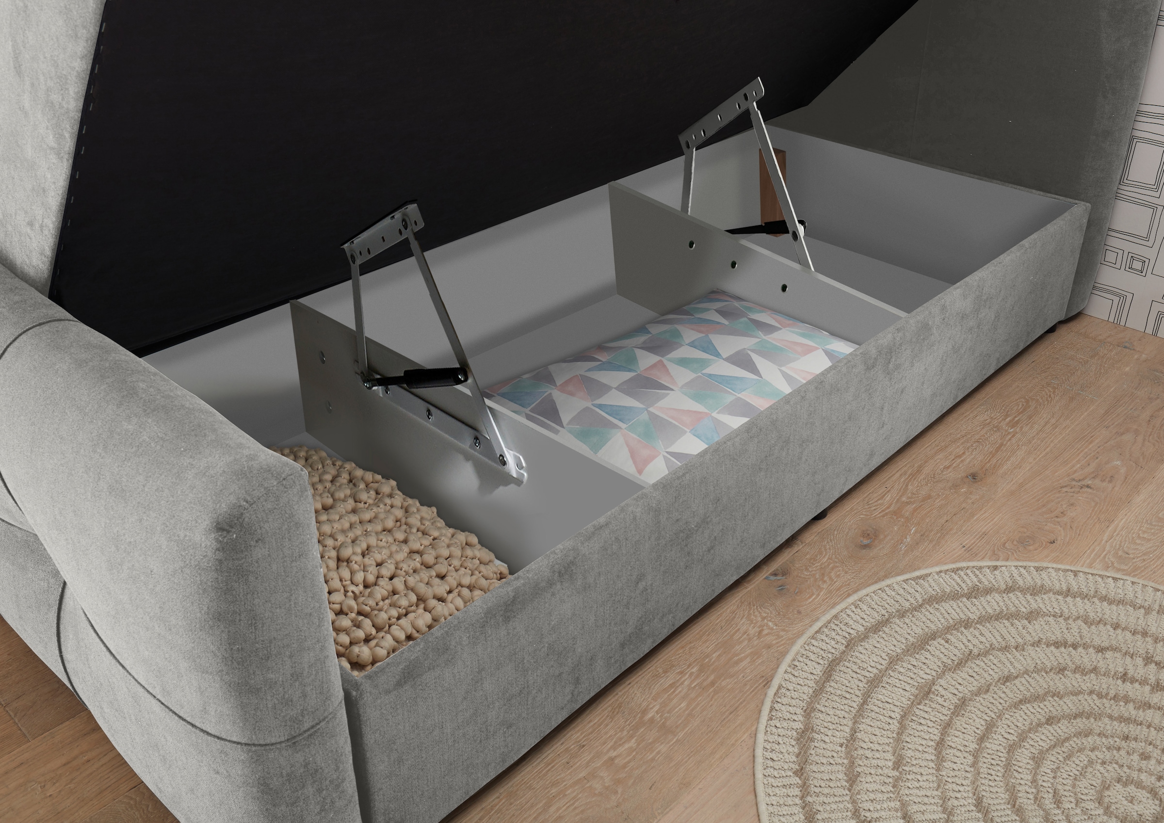 ED EXCITING DESIGN Boxbett »Winnipeg« 5 Stk. tlg. inkl. zwei Bettkästen und Topper