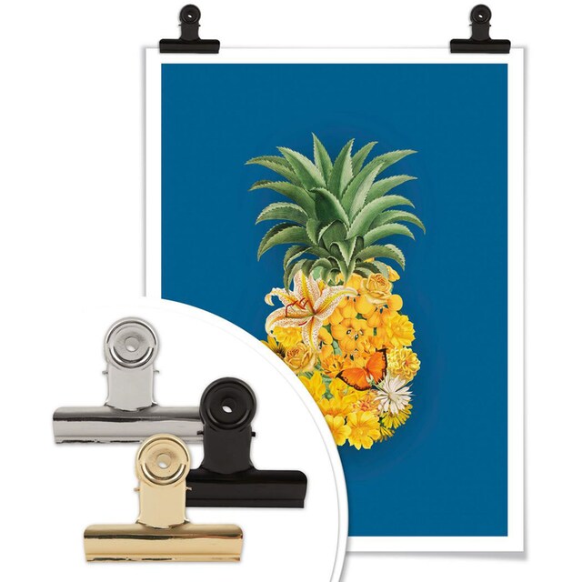 Wall-Art Poster »Ananas Blume Blau«, Blumen, (1 St.) online bei OTTO