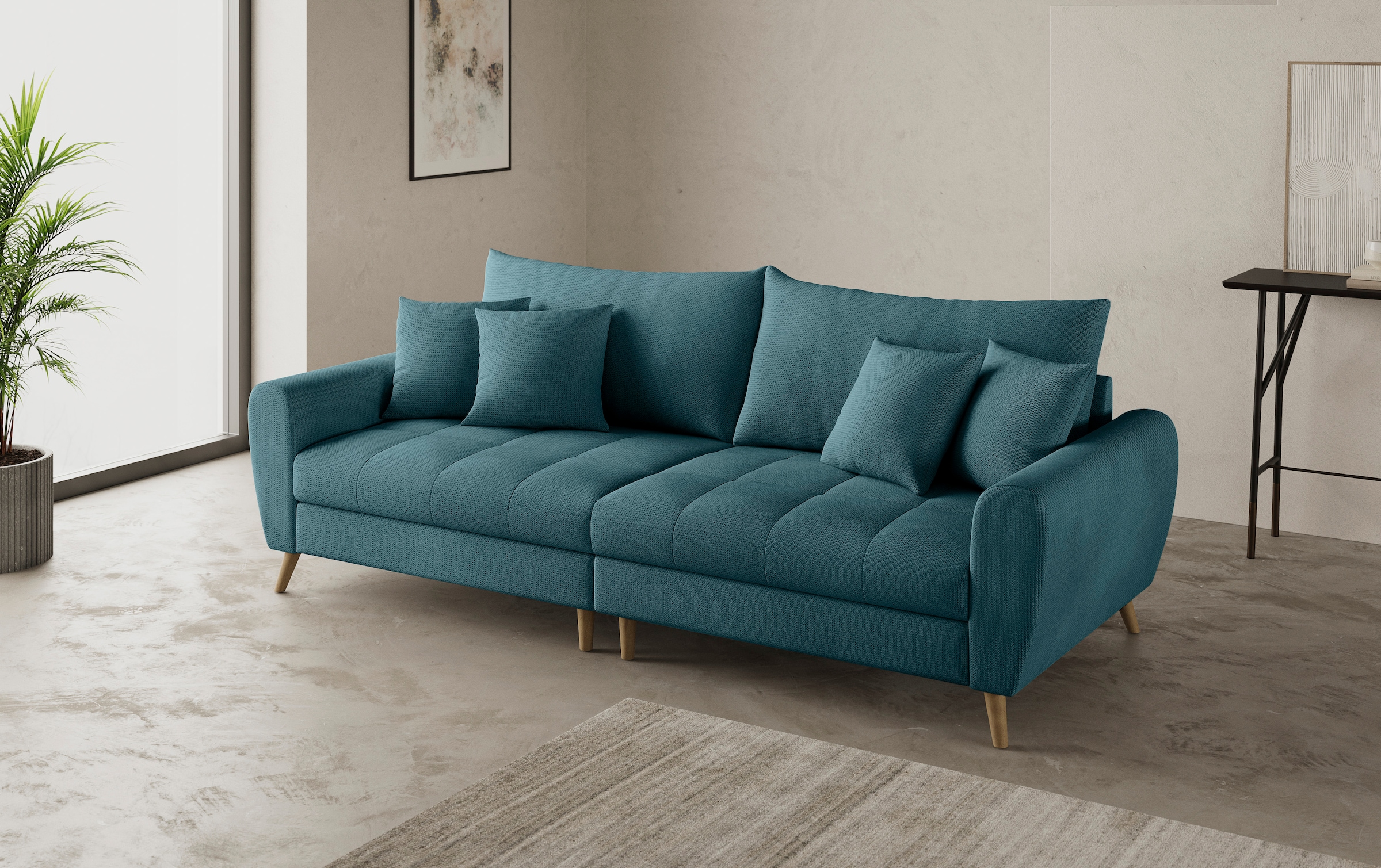 Mr. Couch Big-Sofa »Blackburn II«, Wahlweise mit Kaltschaumpolsterung bis 140 kg belastbar