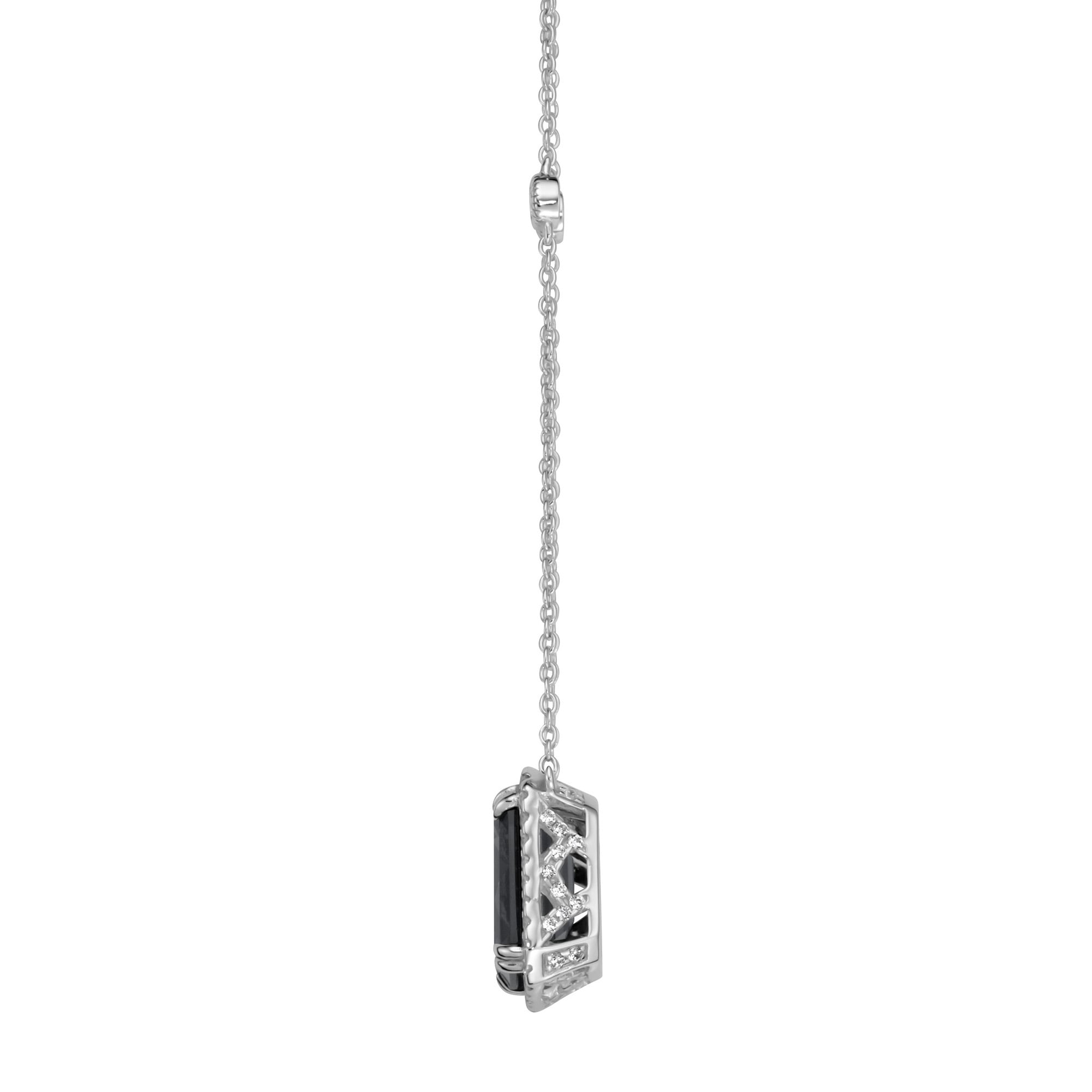 GIORGIO MARTELLO MILANO Collier »Collier mit Zirkonia und grauem Kristallstein, Silber 925«