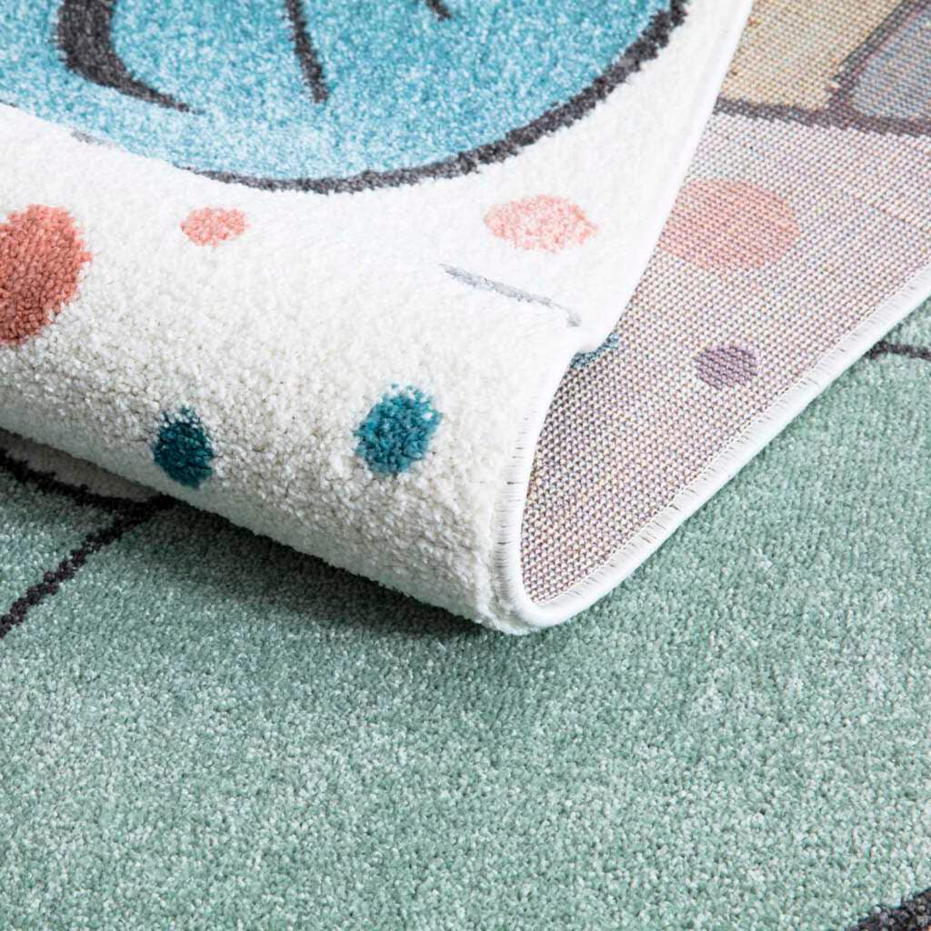 Carpet City Kinderteppich »ANIME913«, rund, 11 mm Höhe, Kinderzimmer Teppich Modern mit lustigen Cartoon-Figuren, Multi