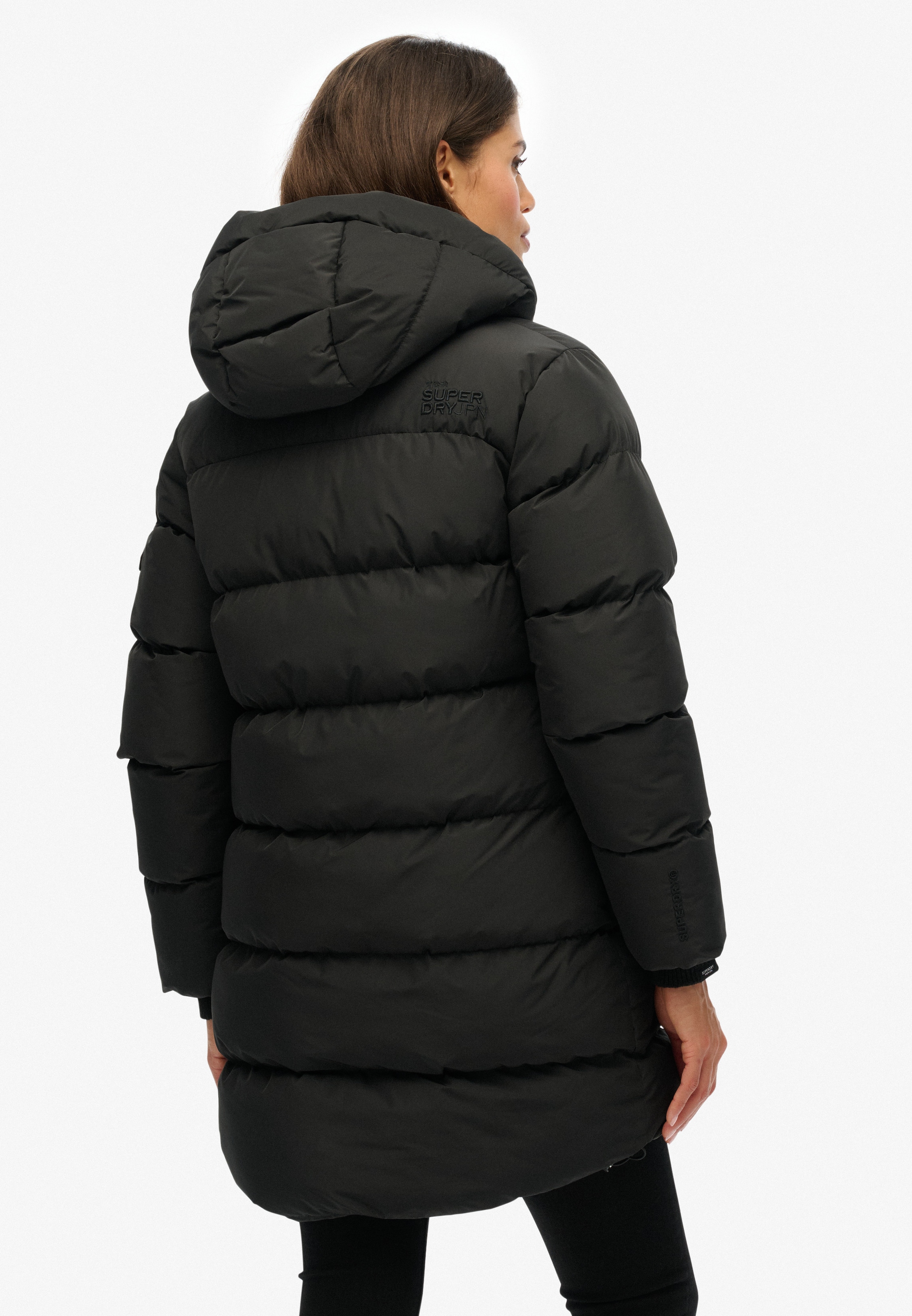 Superdry Steppjacke »HOODED SPORTS PUFFER MID JKT«, mit Kapuze