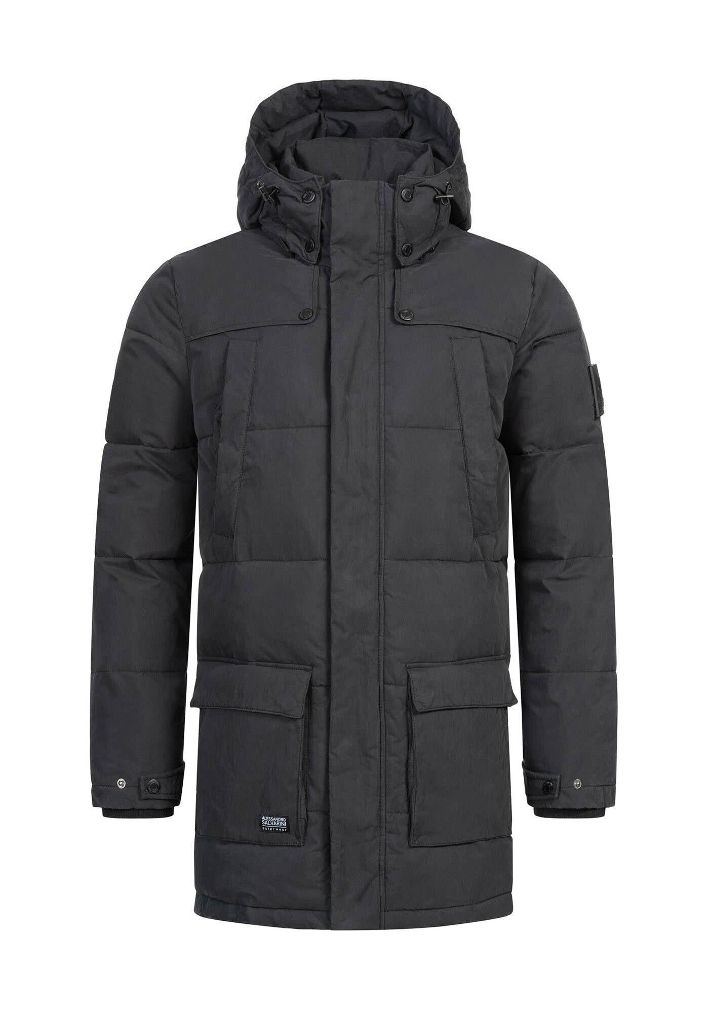 Alessandro Salvarini Winterjacke »A. Salvarini Herren Winterjacke lang mit Teddyfell gefüttert AS458«
