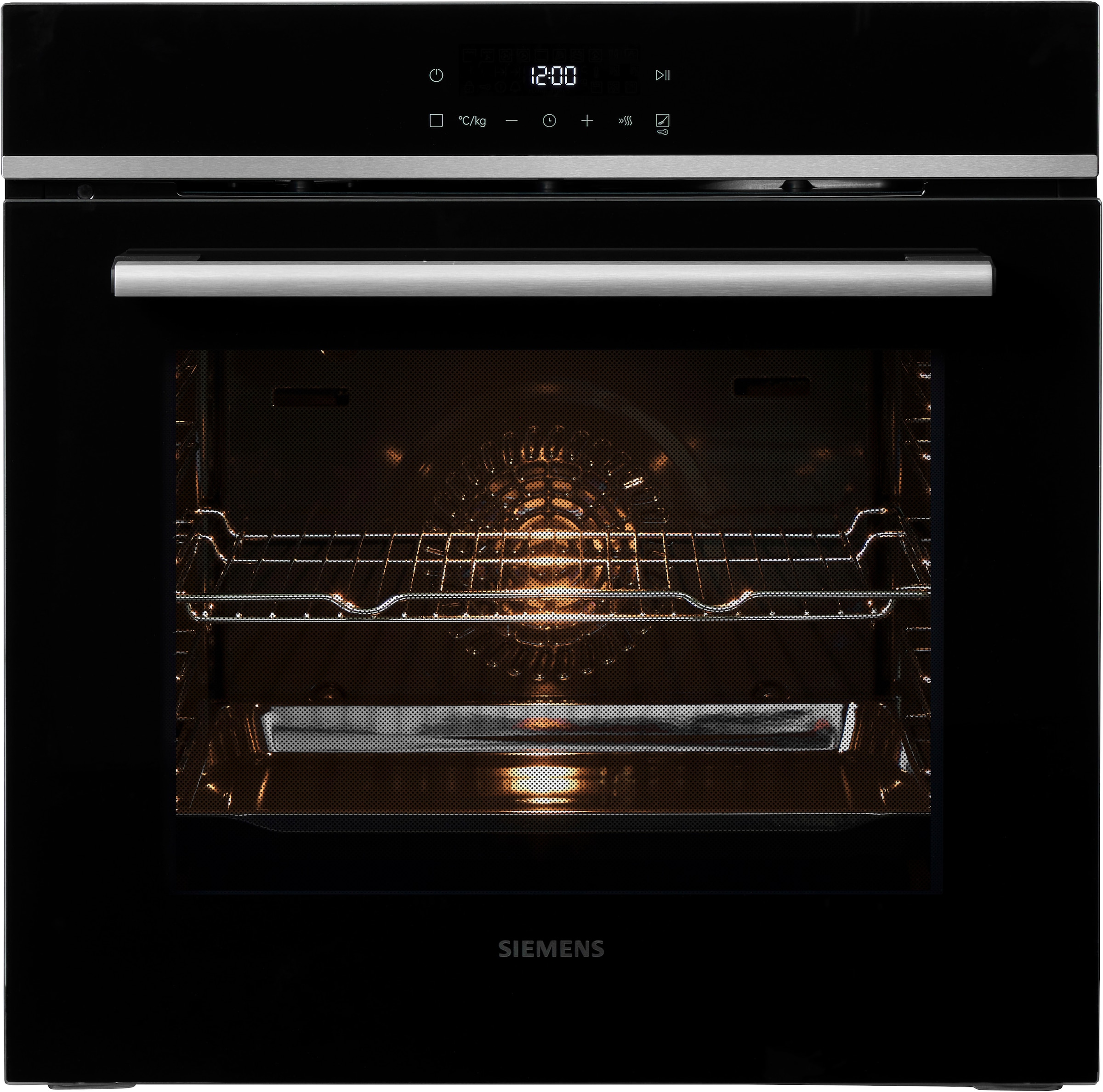 SIEMENS Pyrolyse Backofen iQ300 »HB572ABS3«, mit Teleskopauszug nachrüstbar, Pyrolyse-Selbstreinigung, Air Fry Funktion für knusprige Ergebnisse & Selbstreinigungsfunktion
