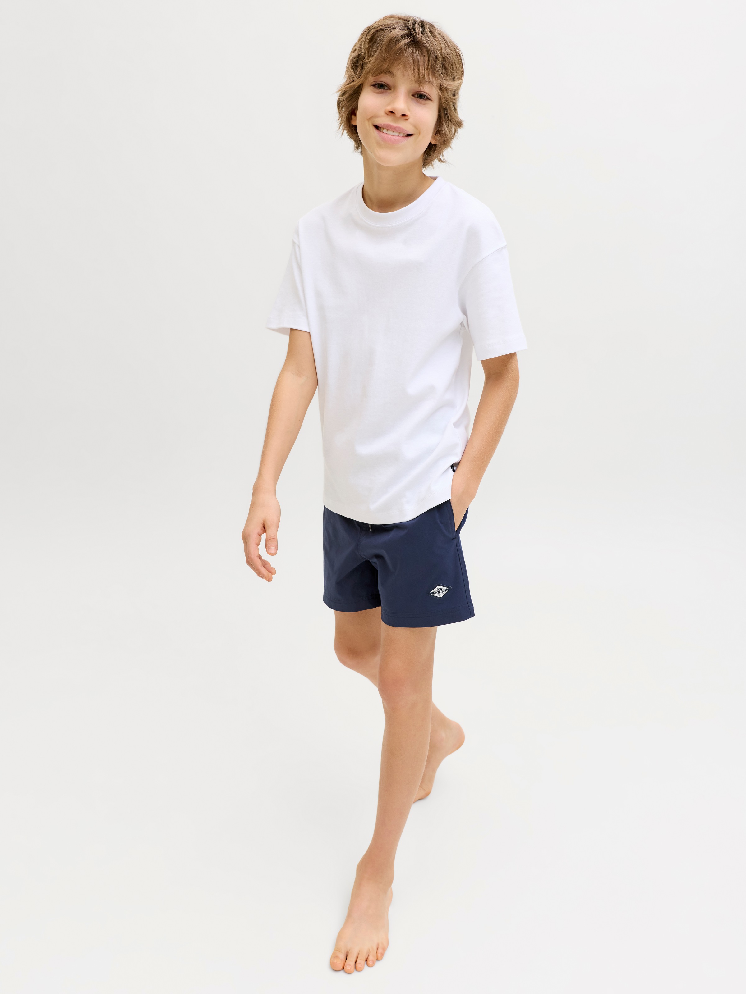 Jack & Jones Junior Badeshorts »JPSTMAUI SURF DOUBLE WB SWIMSHORT SN JNR« mit Logobund und Kordelzug