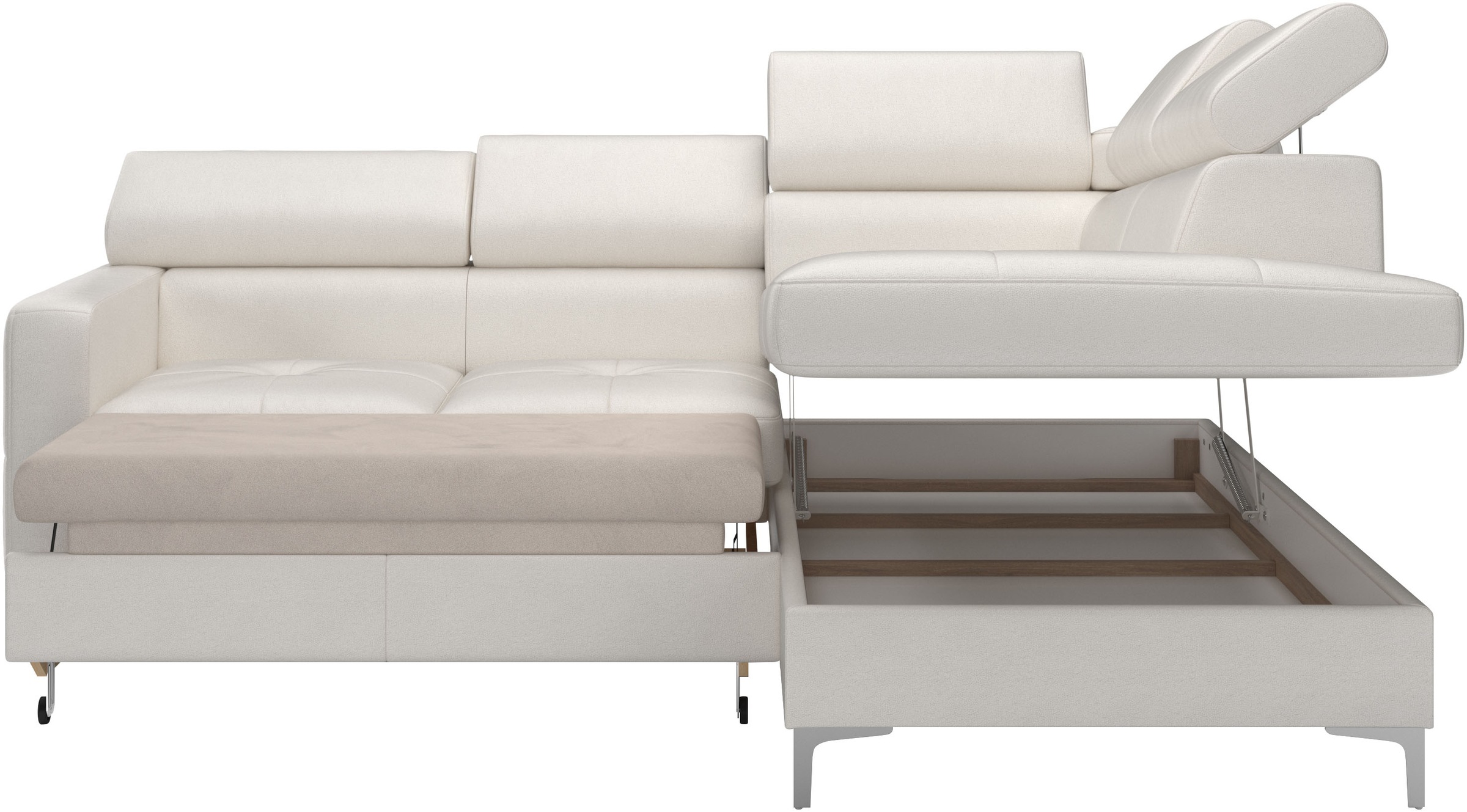 COTTA Ecksofa »Sammy L-Form«, mit Kopfteilverstellung, wahlweise mit Bettfunktion & Bettkasten