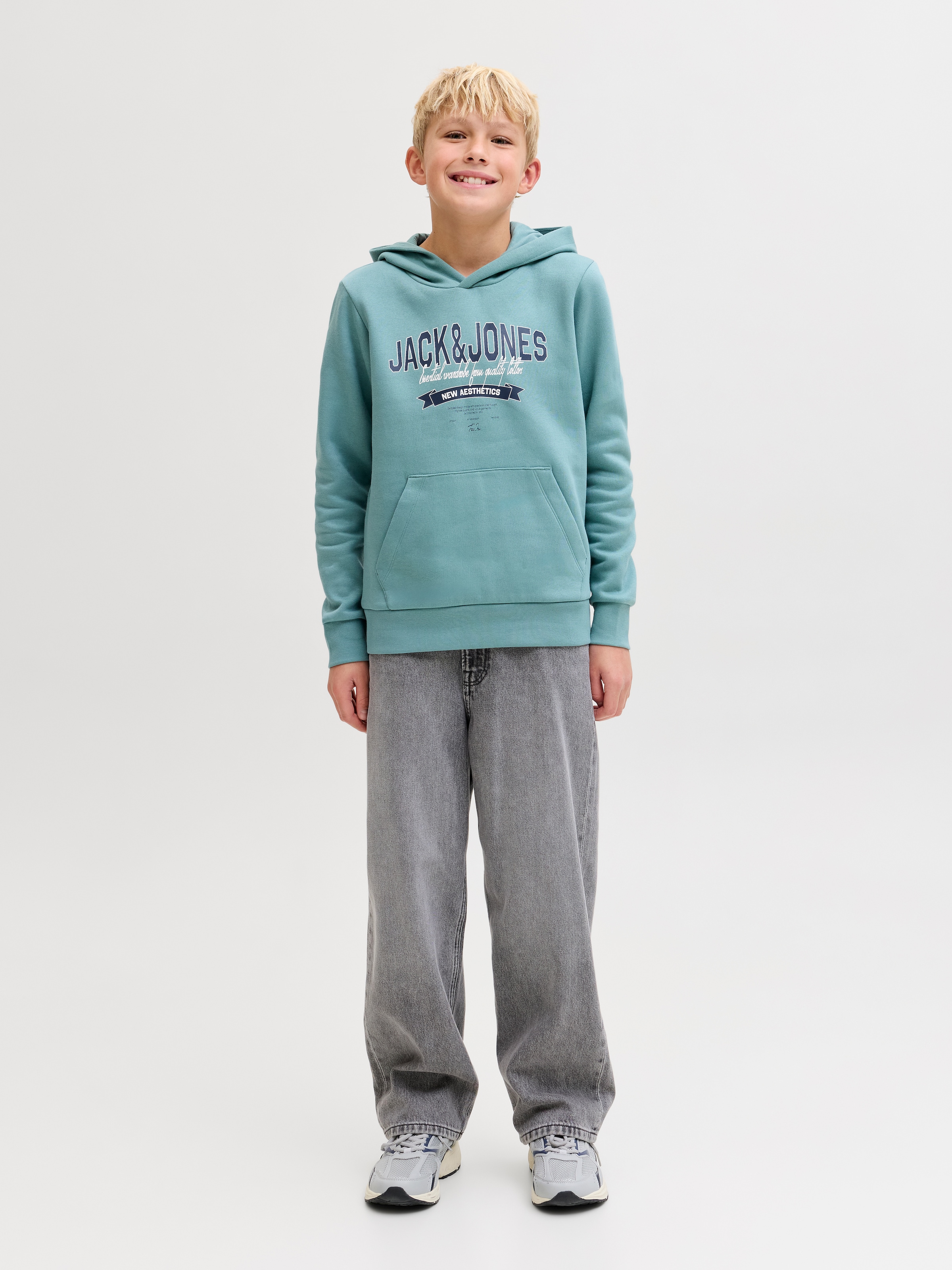 Jack & Jones Junior Kapuzensweatshirt »JJELOGO SWEAT HOOD 2 COL AW25 NOOS JNR«
