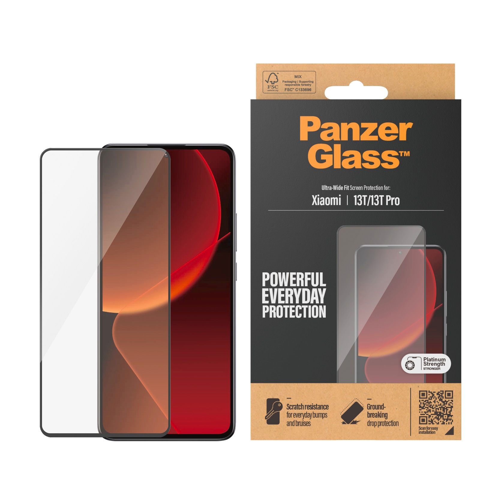 Displayschutzglas »Ultra Wide Fit Screen Protector«, für Xiaomi 13T-Xiaomi 13T Pro,...