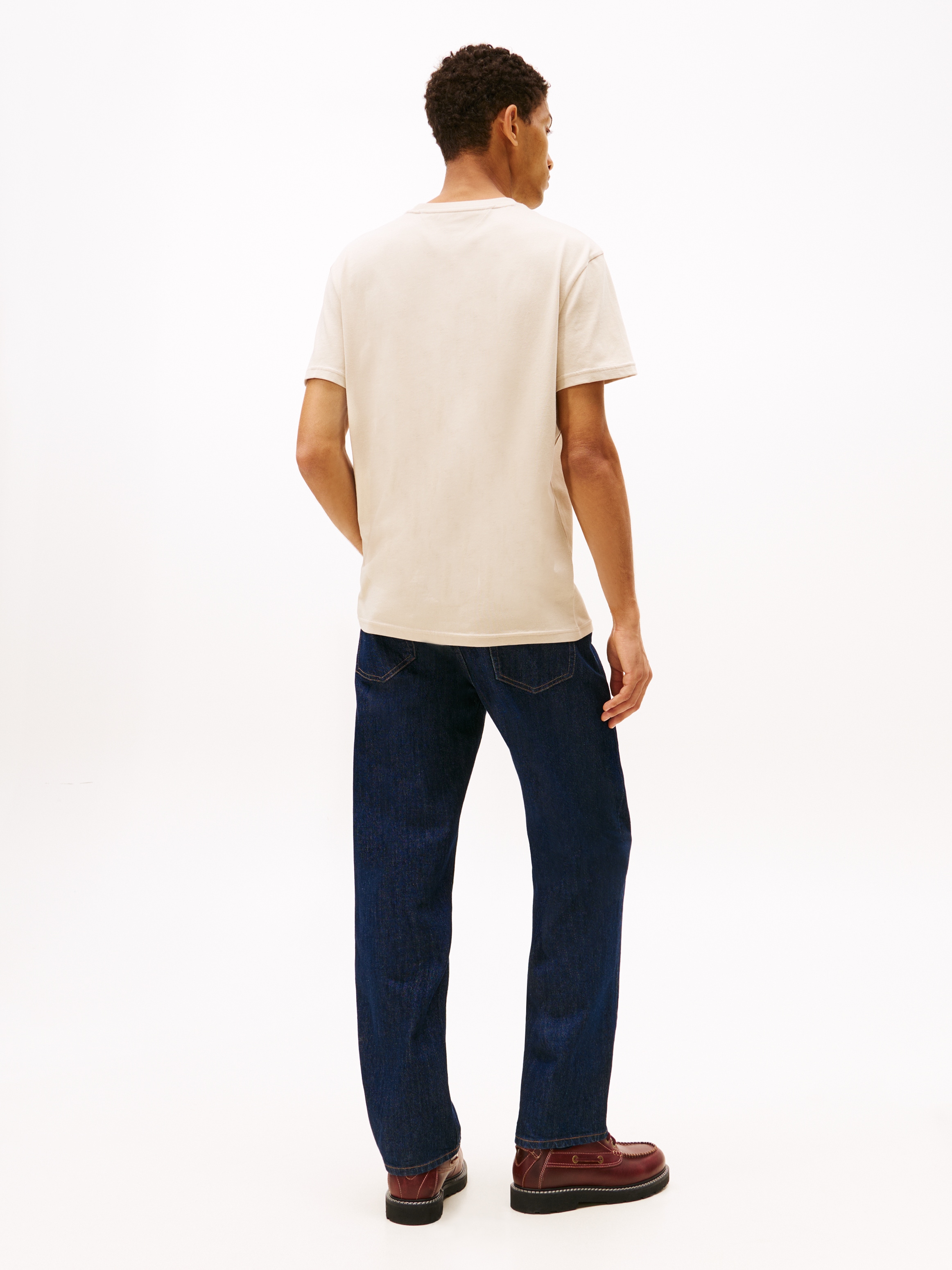 Tommy Jeans T-Shirt »TJM  CENTER FLAG« mit Stempel-Logo, regular fit, Rundhals