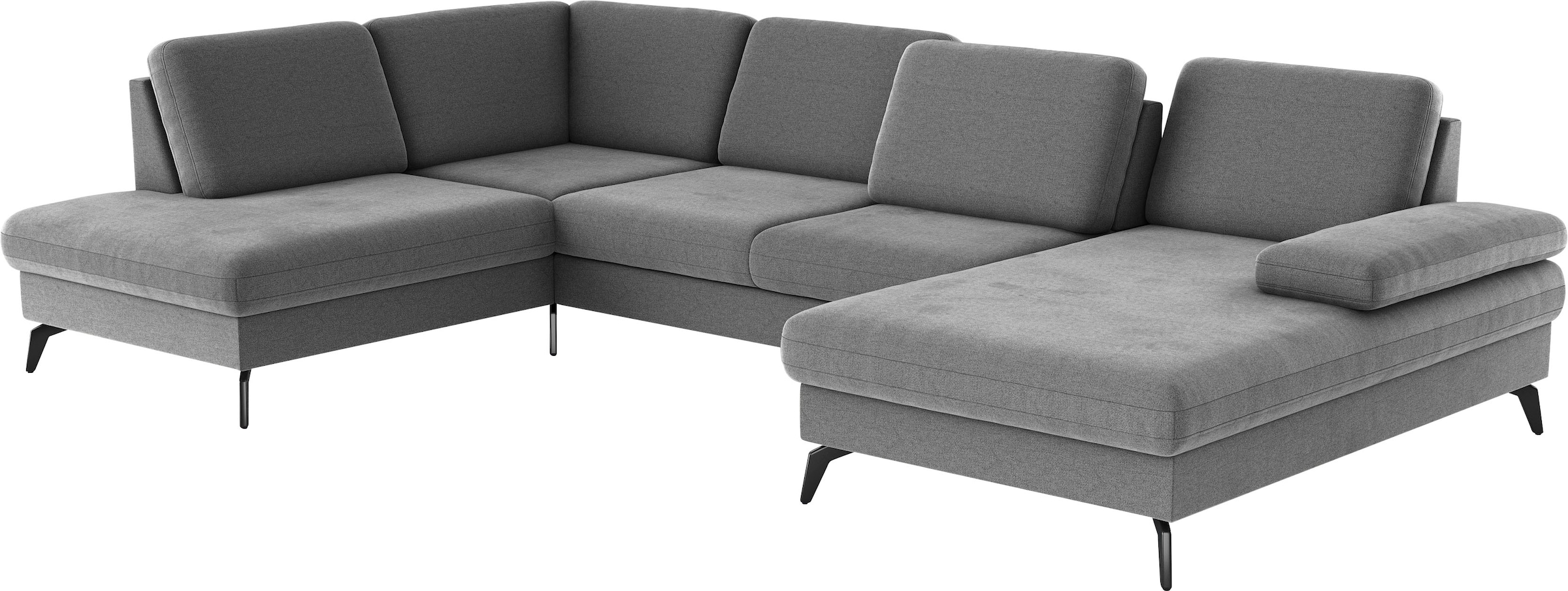 sit&more Wohnlandschaft »Morris U-Form, inkl. Sitztiefenverstellung«, wahlweise mit Armteilverstellung, Bettfunktion & Bettkasten