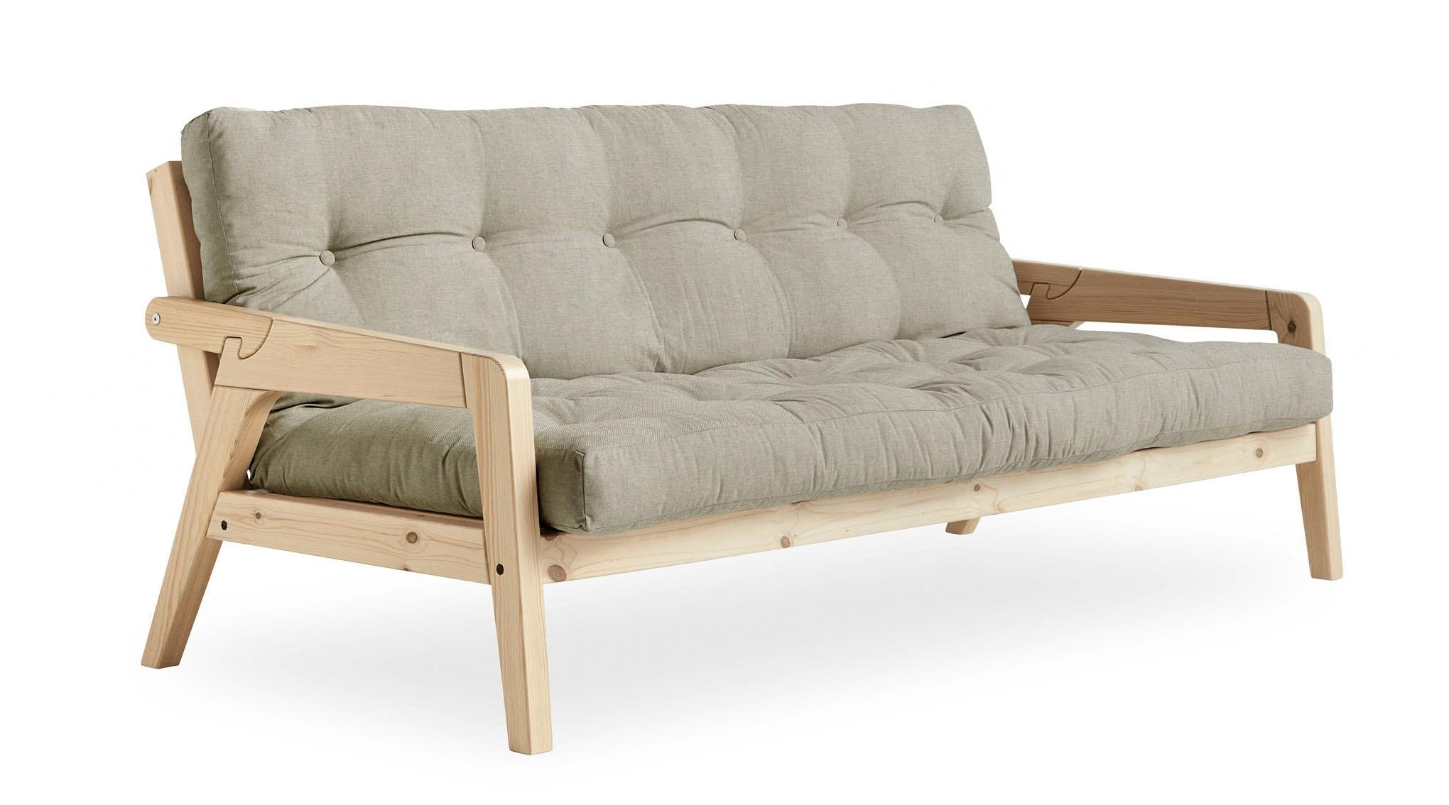 Karup Design Schlafsofa Mit Holzstruktur, inkl. Futonmatratze, Liegefläche 130x190 cm