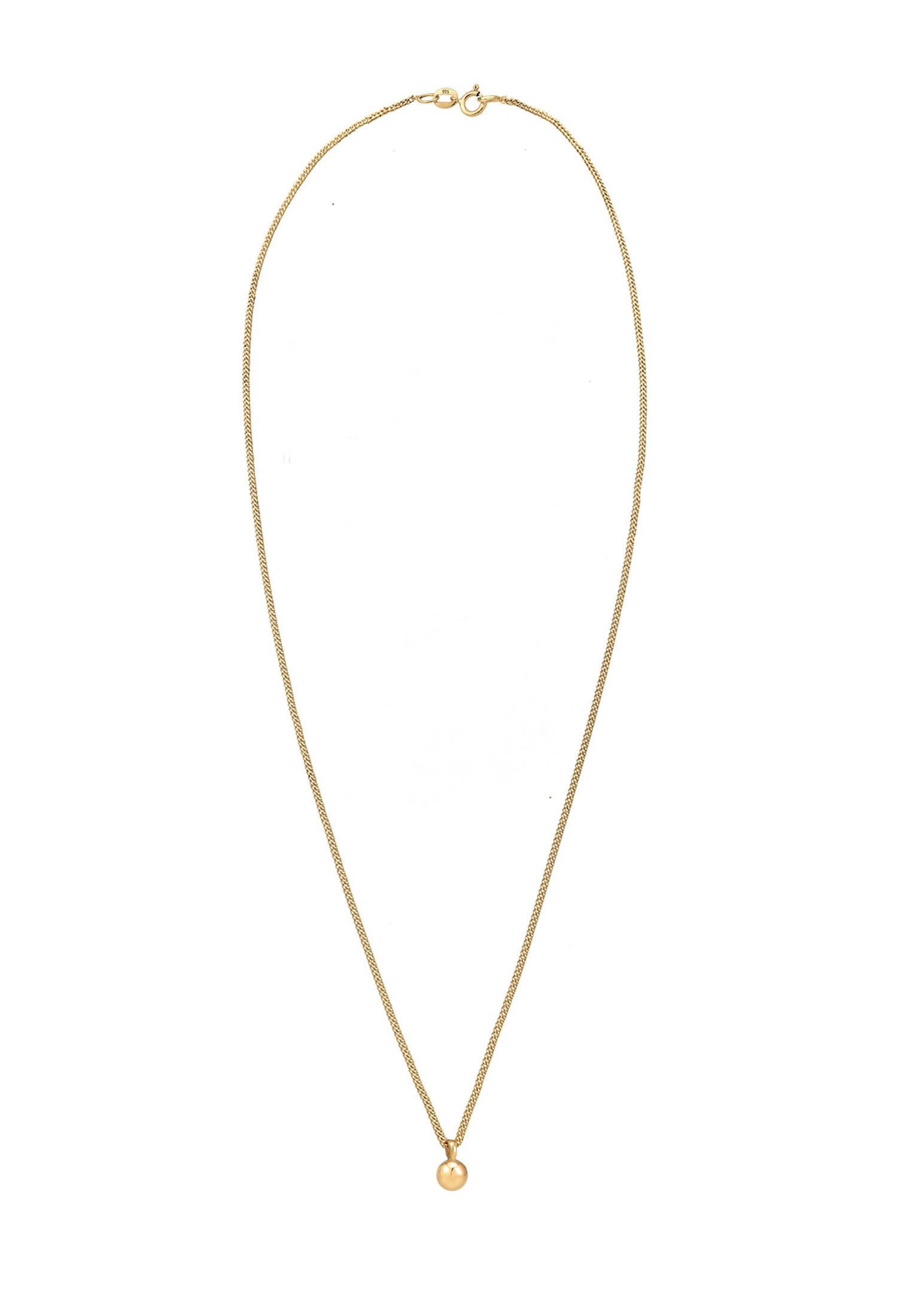 Elli Kette mit Anhänger »Halskette Kugel Geo Look Panzerkette 925 Silber«