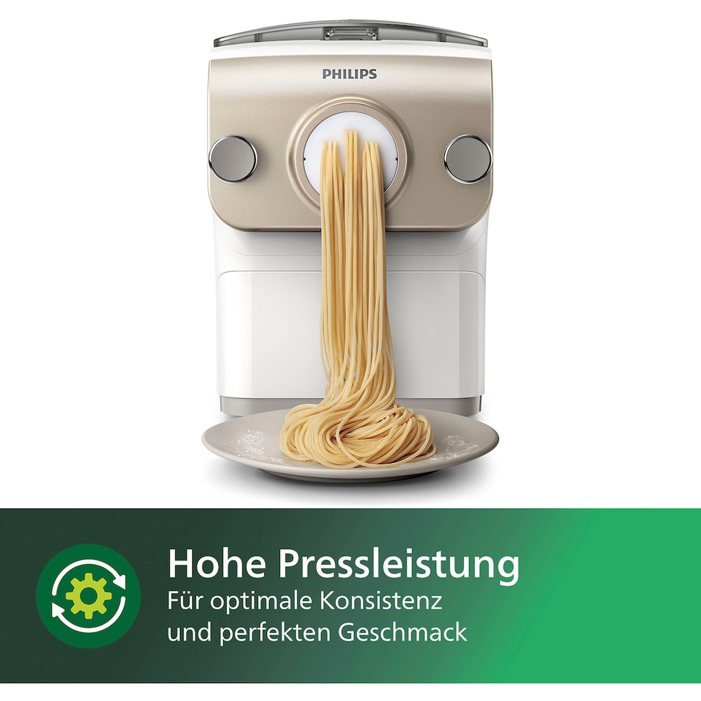 Philips Nudelmaschine »Pastamaker HR2381/05 Avance Collection«, mit Wiegefunktion und 6 Formscheiben