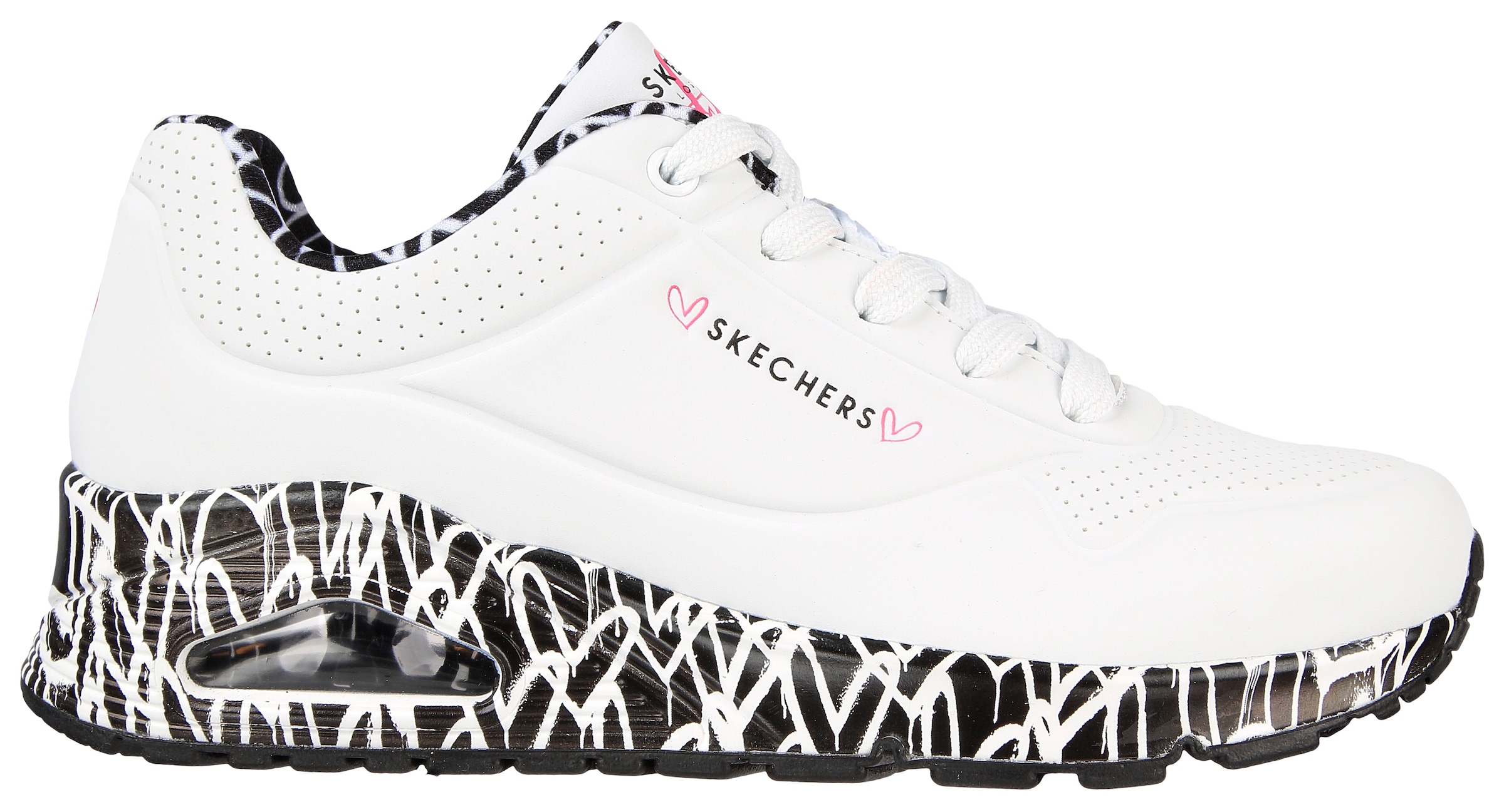 Skechers Sneaker »UNO LOVING LOVE«, mit Luftkammersohle, Freizeitschuh, Halbschuh, Schnürschuh