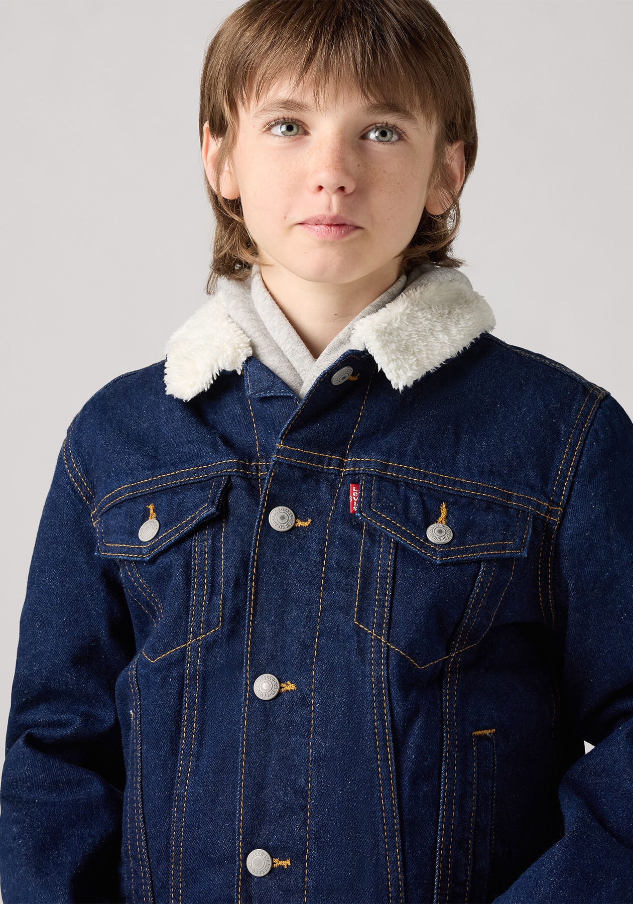 Levi's® Kids Jeansjacke »LVN SHERPA TRUCKER«, ohne Kapuze, for BOYS