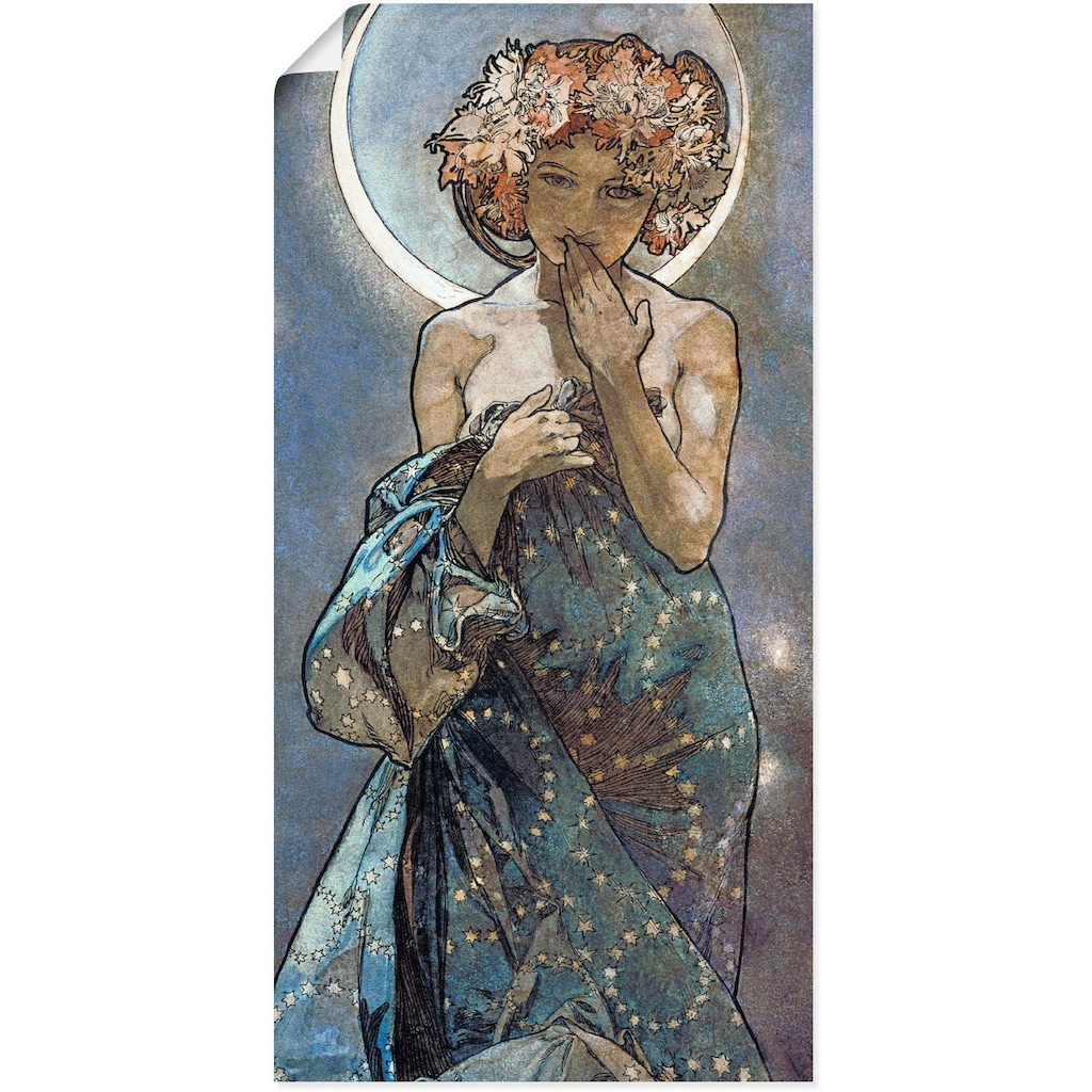 Artland Wandbild »Sterne Der Mond 1902«, Frau, (1 St.)