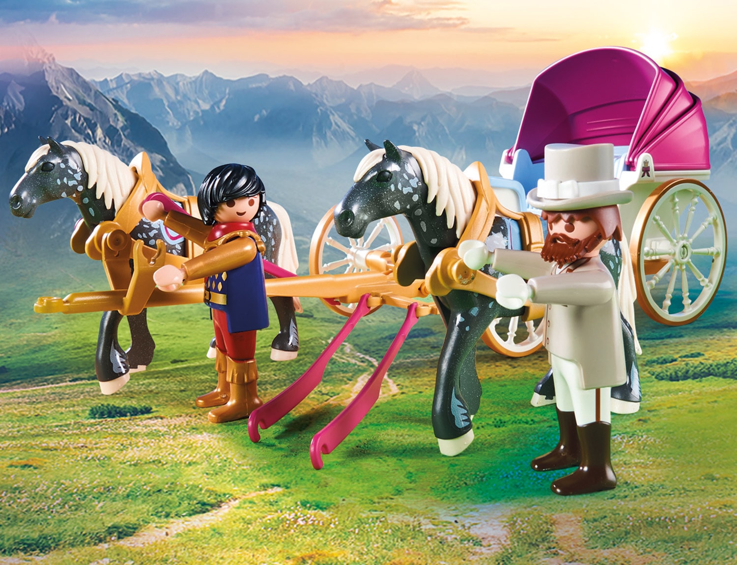 Playmobil® Konstruktions-Spielset »Romantische Pferdekutsche (70449), Princess«, (60 St.), Made in Germany