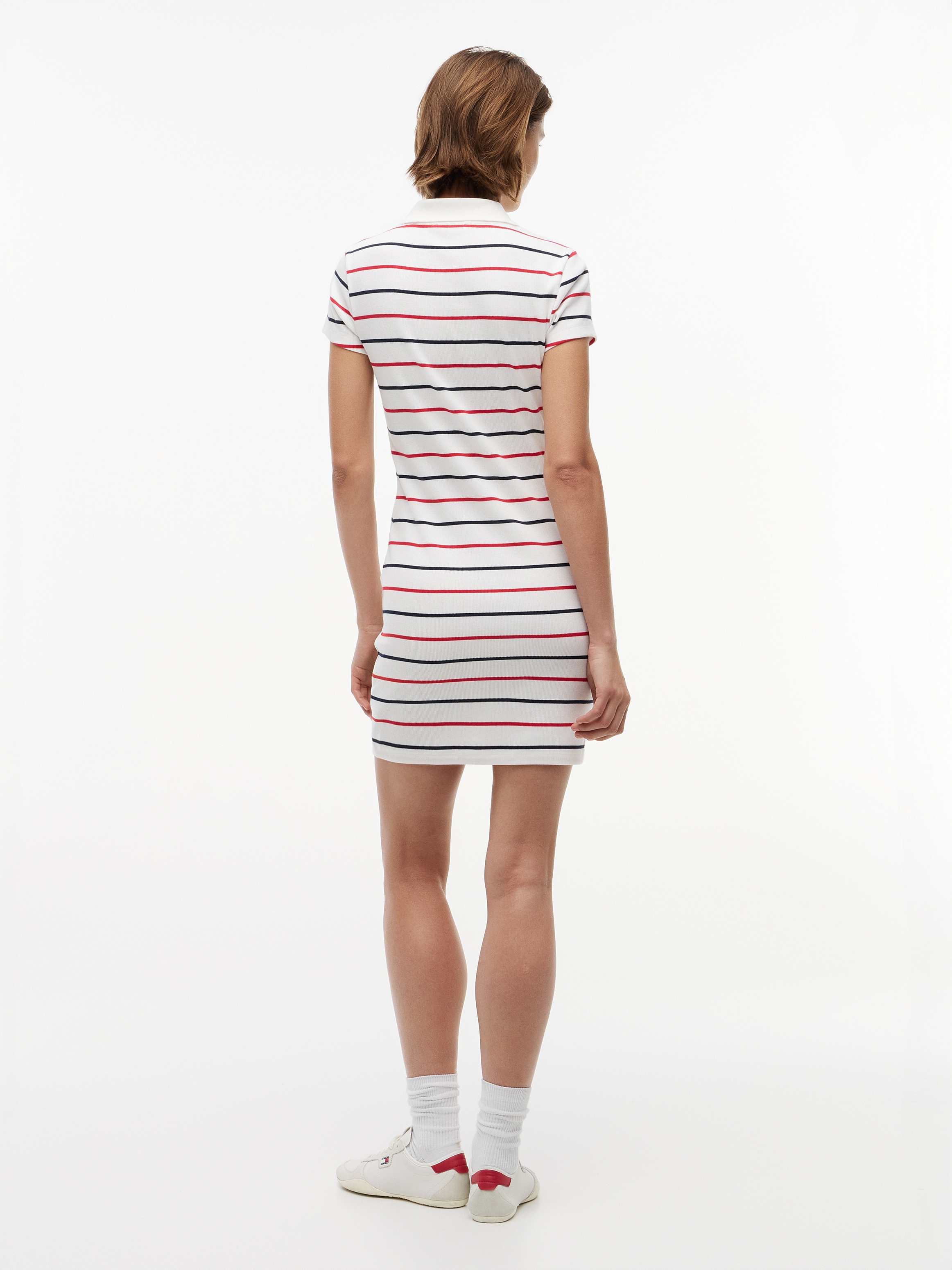 Tommy Jeans Polokleid »TJW RIB BODYCON POLO DRESS« Baumwollmischung, figurbetont, in gerippter Struktur