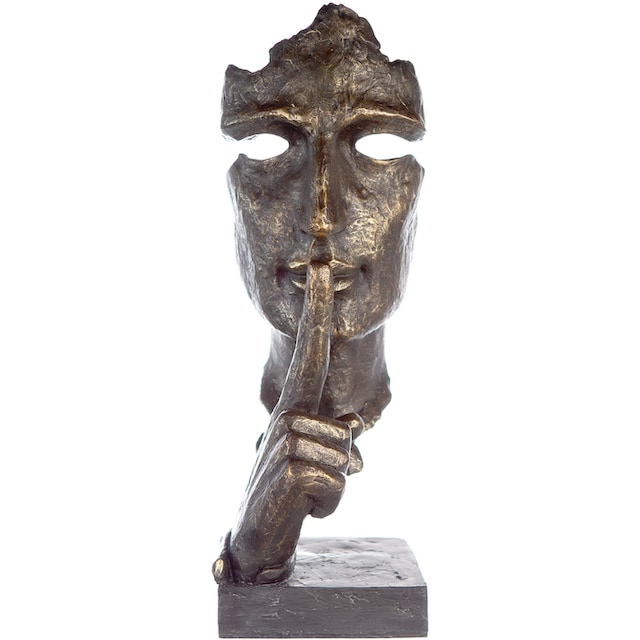 Casablanca by Gilde Dekofigur »Skulptur Silence, bronzefarben/grau«, (1 St.),  bronzefarben/grau, Polyresin im OTTO Online Shop