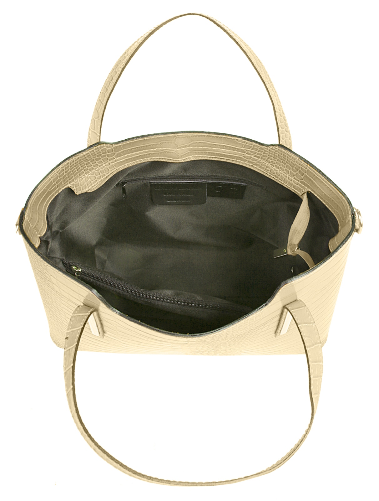 Cluty Henkeltasche, echt Leder, Made in Italy