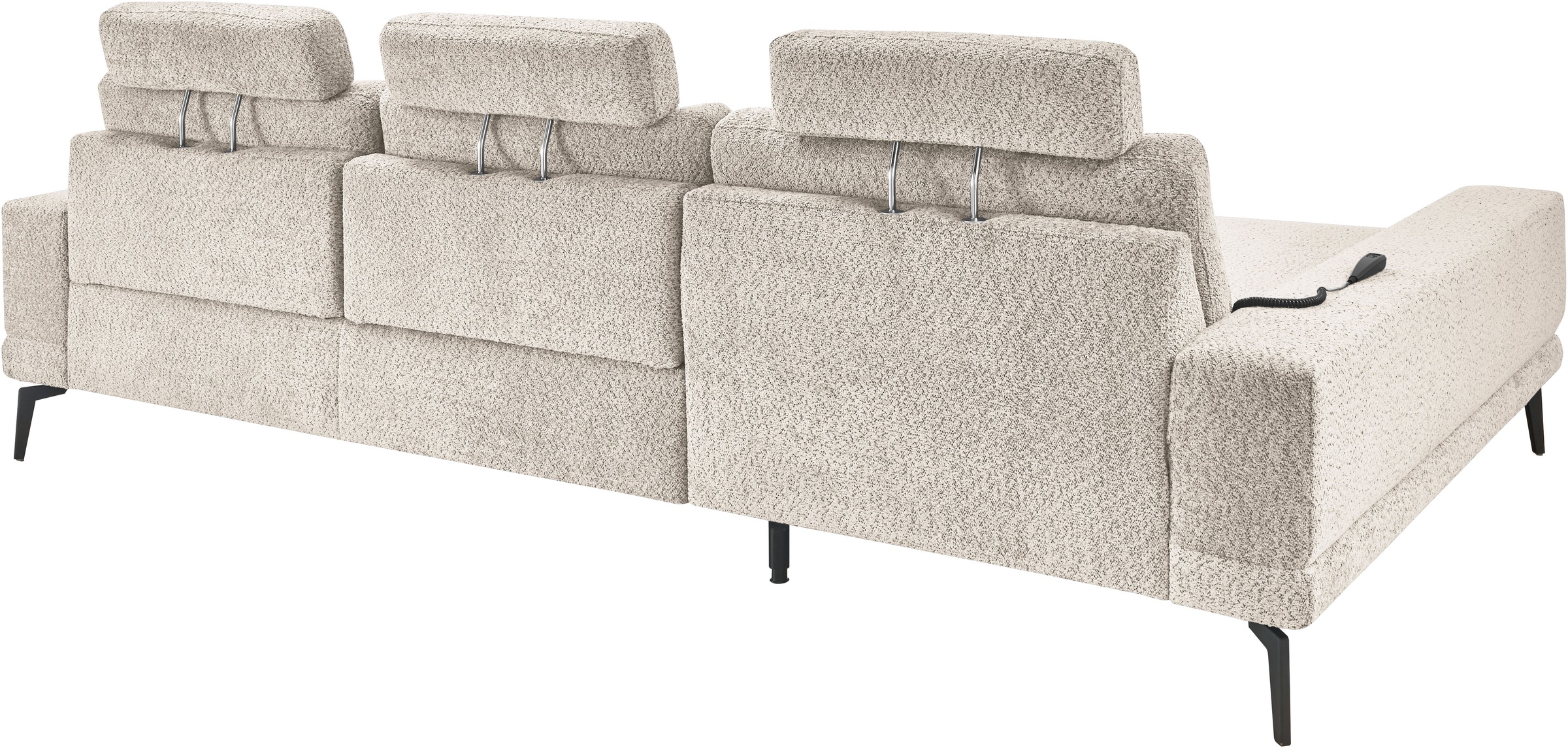 set one by Musterring Ecksofa »SO 3600, inkl motor. Sitztiefenverstellung, Kopfstützen, Nierenkissen« Sitzhöhe 42 cm, Kaltschaum, Breite 293 x Tiefe 180 cm, Kama sand