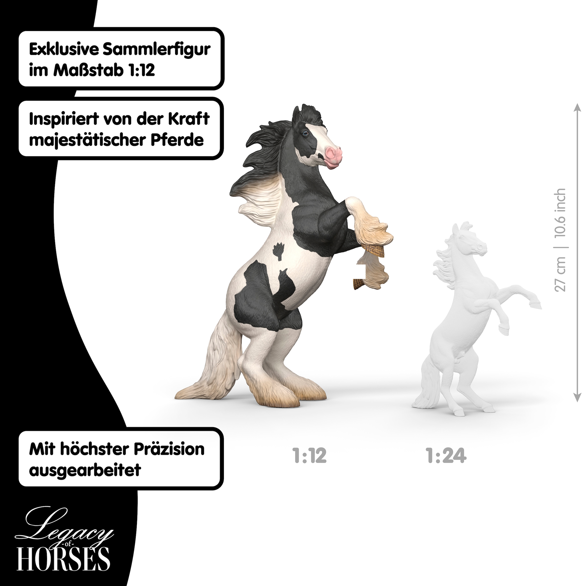 Schleich® Spielfigur »Legacy of Horses, Thunder Tinker Wallach, 1:12 (72263)« Sammelfigur für Erwachsene, Höhe: ca. 27 cm