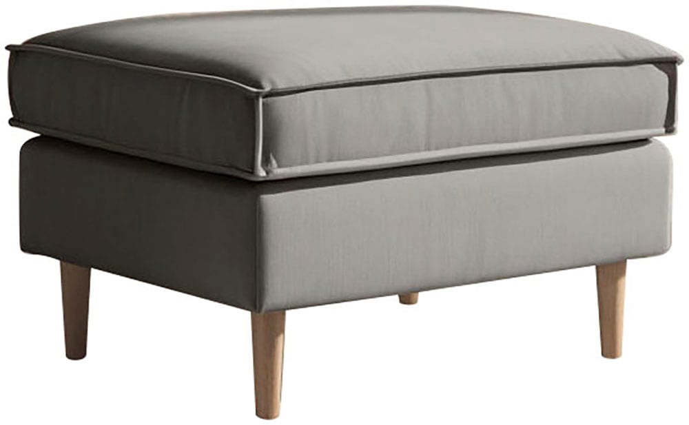 Home affaire Polsterhocker »Pinto Skandi« mit Keder, Massivholzfüße Eiche geräuchert