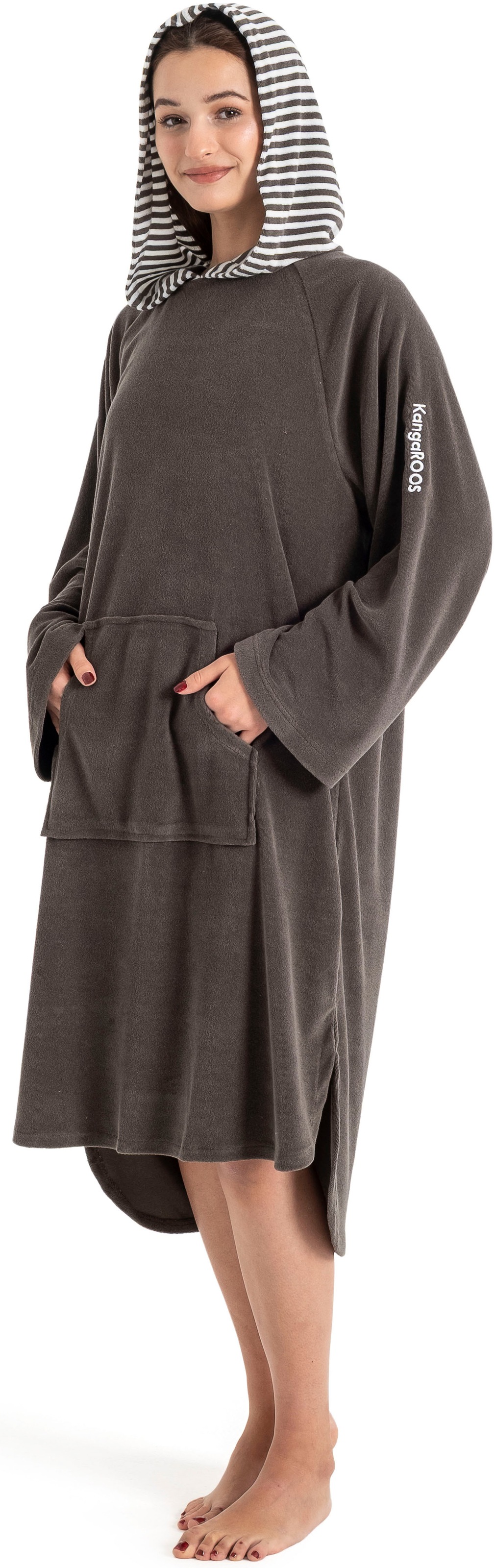 KangaROOS Badeponcho »Dalia Surfponcho, ideal für Sauna, Spa & im Urlaub« 1 Stk. weich, Uni-Farben mit Streifen, leicht, Unisex, für Damen und Herren