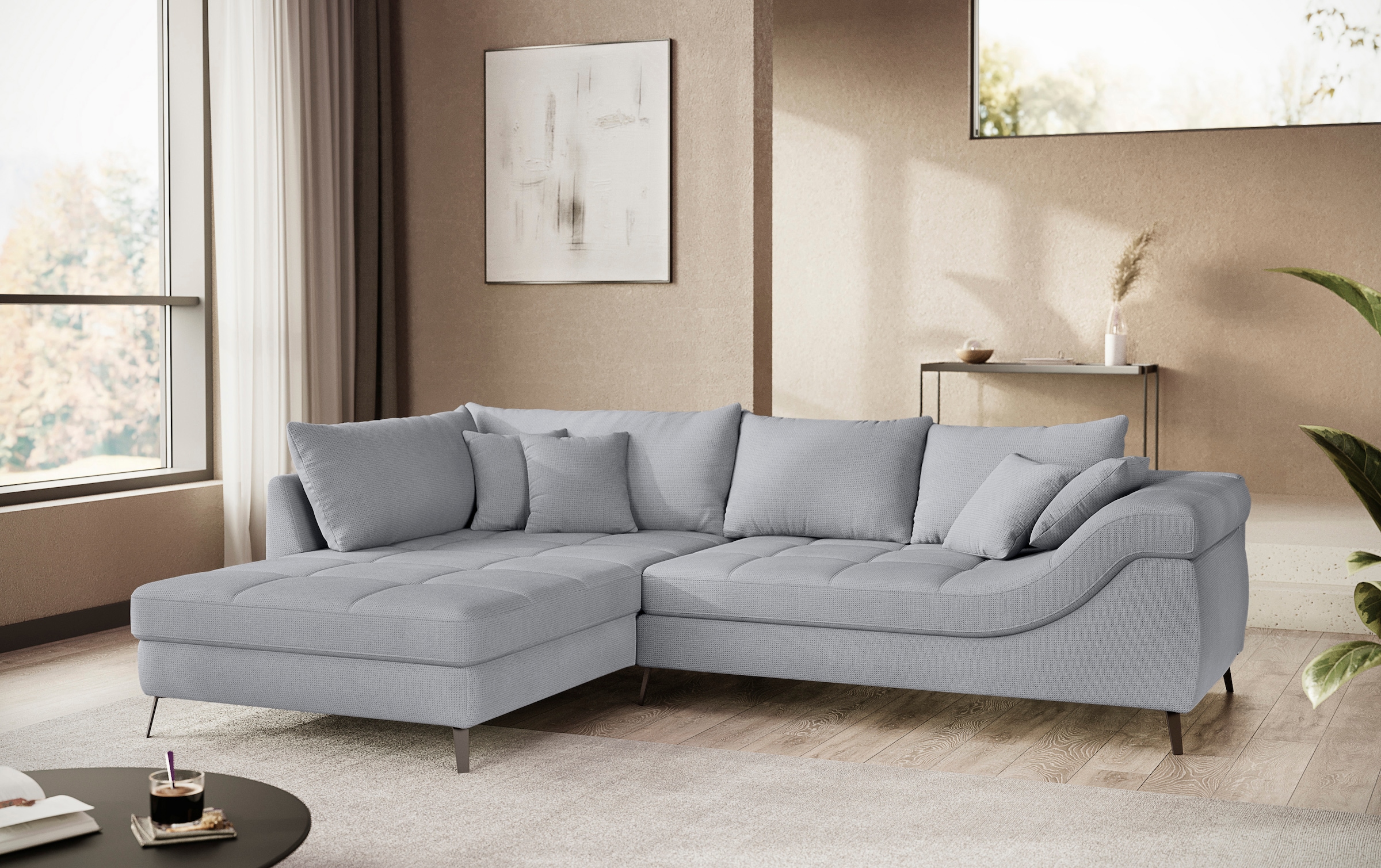 Mr. Couch Ecksofa »Portofino, L-Form«, Mit Kaltschaumpolsterung, bis 140 kg belastbar