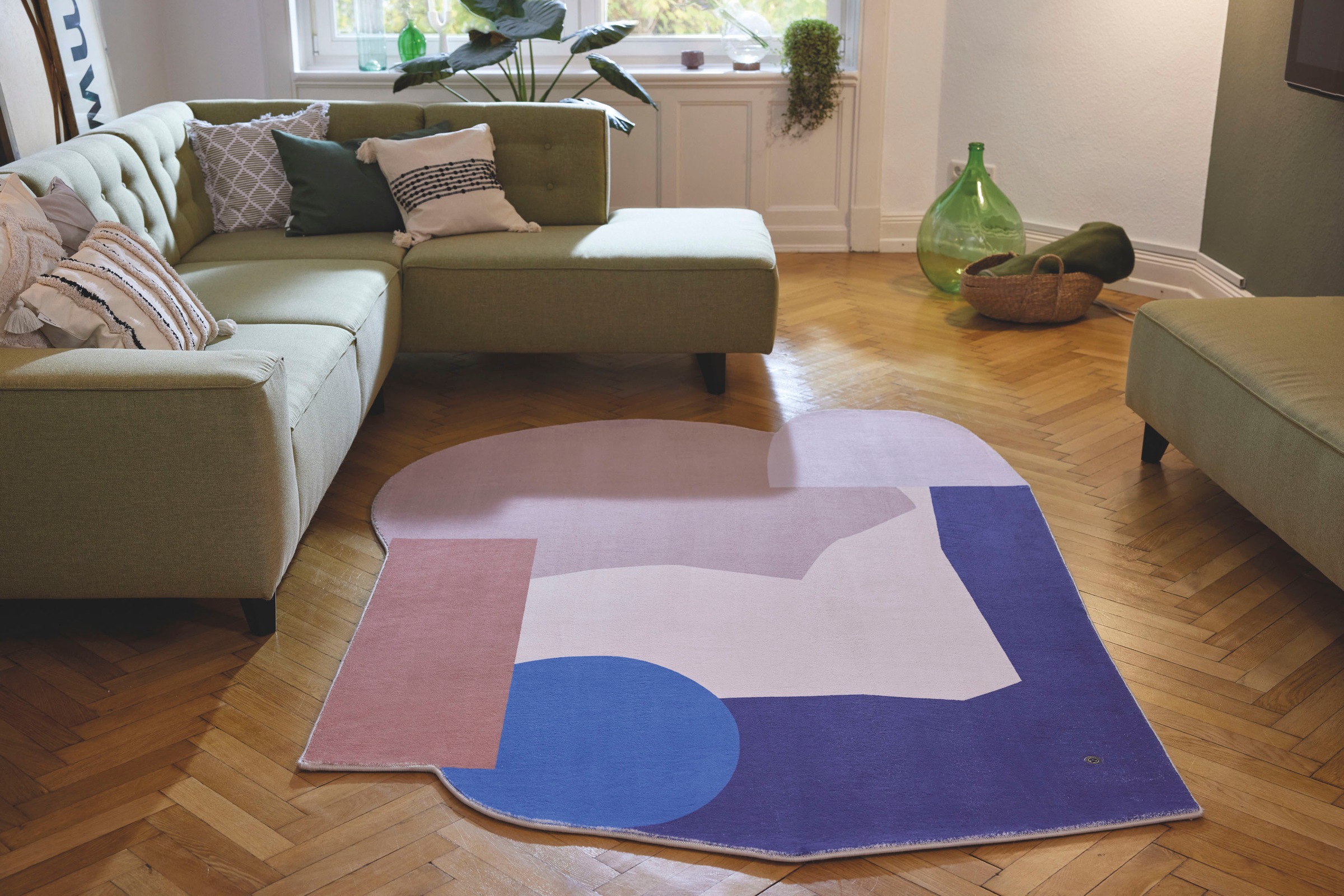TOM TAILOR HOME Teppich »Shapes - TEN«, Motivform, 5 mm Höhe, Kurzflor, bedruckt, modernes Design