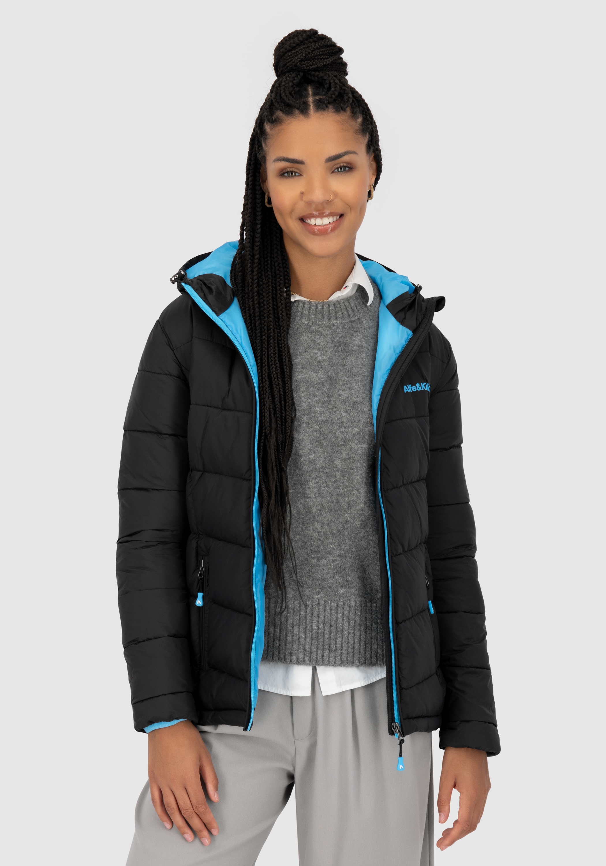 Alife & Kickin Steppjacke »AndriaAK« mit Kapuze leichte, taillierte Übergangsjacke mit breiter Steppung und Kapuze