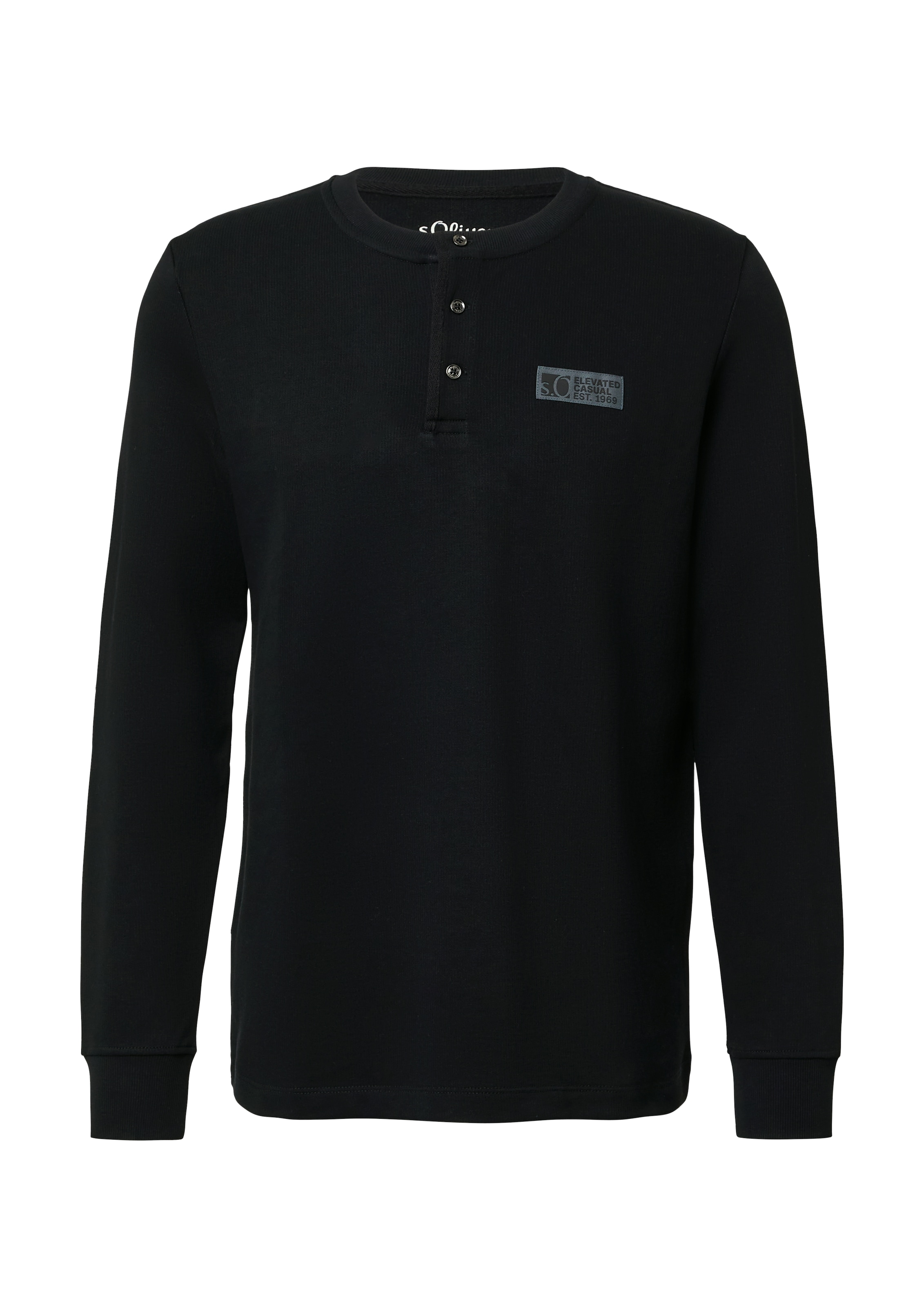 s.Oliver Langarmshirt mit Logo Stickerei