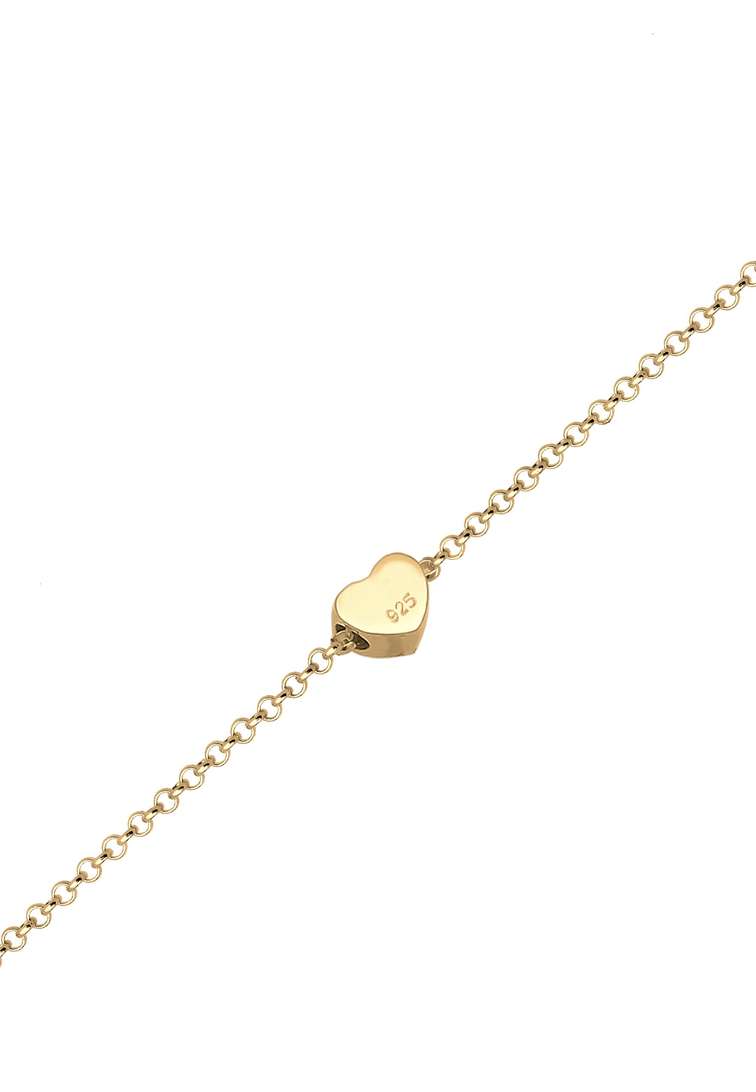 Elli Armkette »Armband Armkette Herz Love Basic 925 Silber«