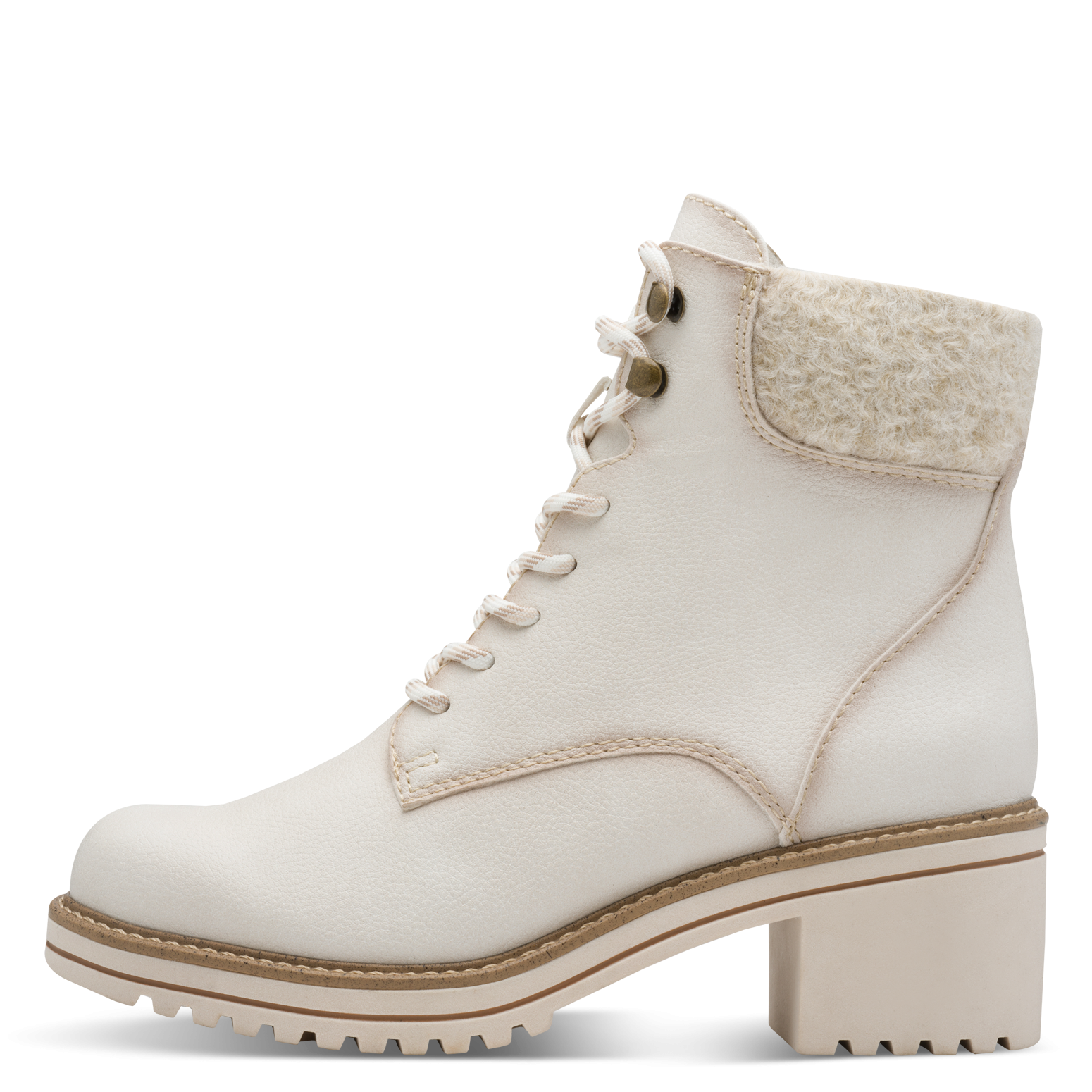 MARCO TOZZI Winterstiefelette  , Blockabsatz, Schnürboots, Winterboots mit Haken im Bergsteigerlook