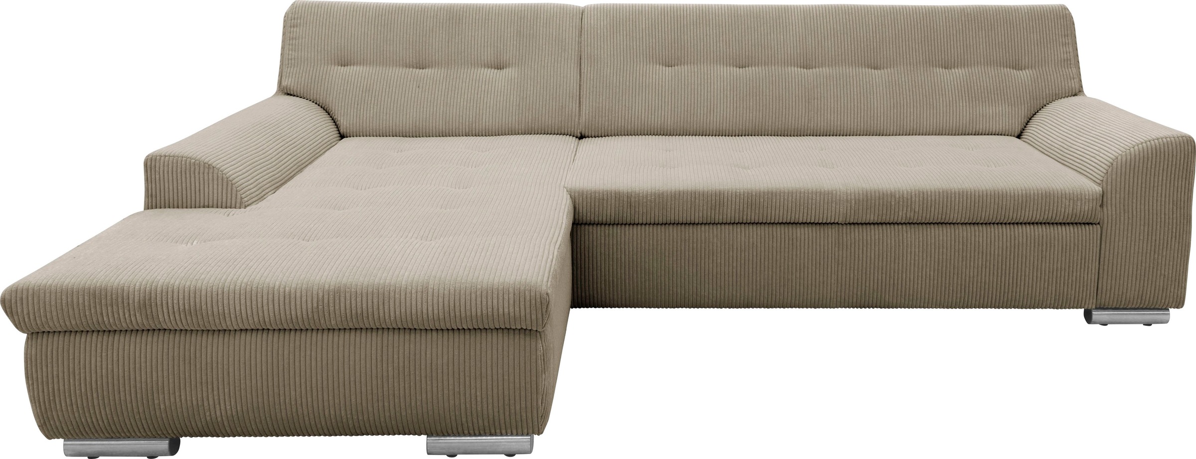 DOMO collection Ecksofa Treviso, wahlweise mit Bettfunktion, incl. Zierkissen